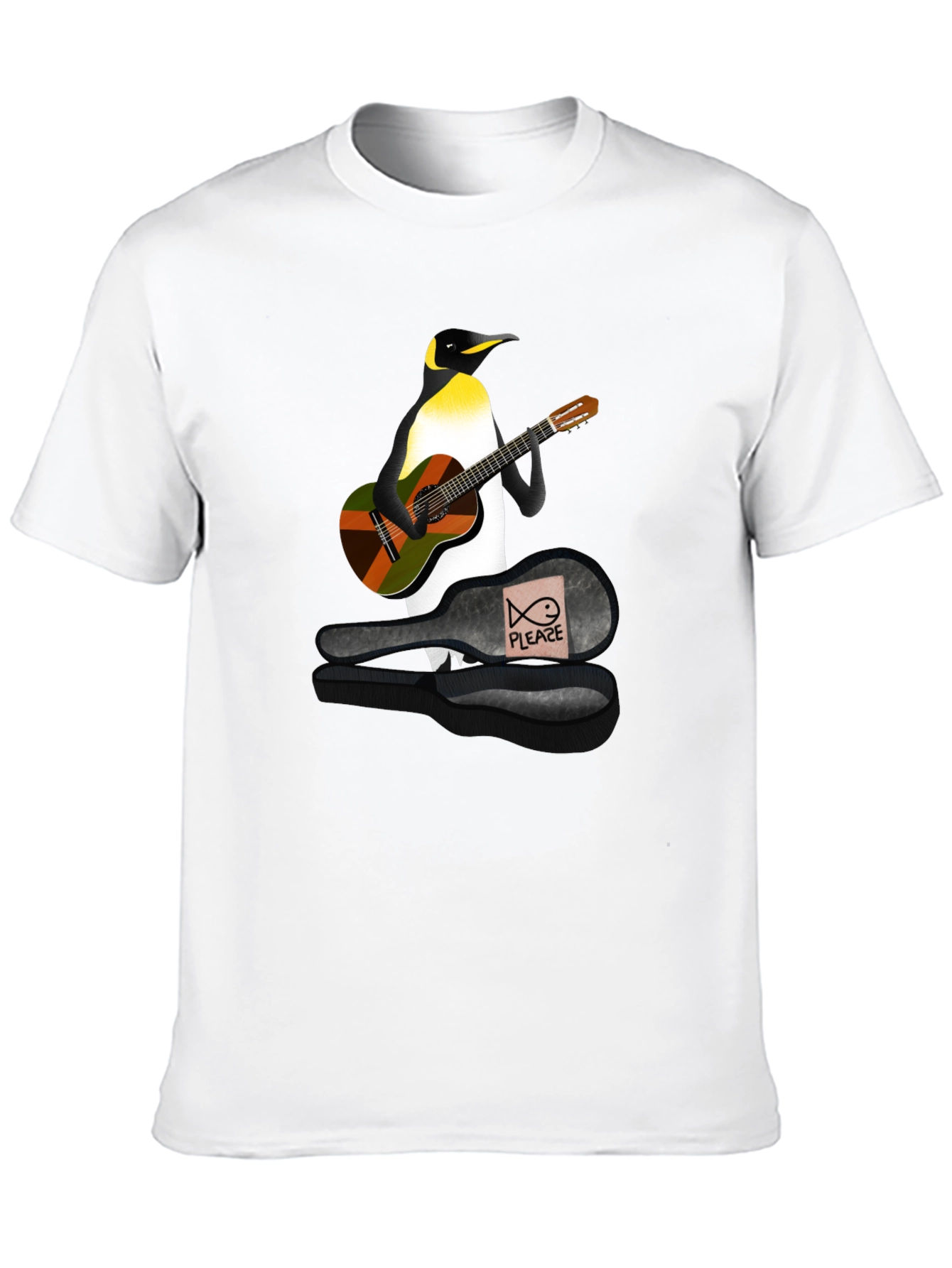 Penguin Guitarist Graphic Tee - Black