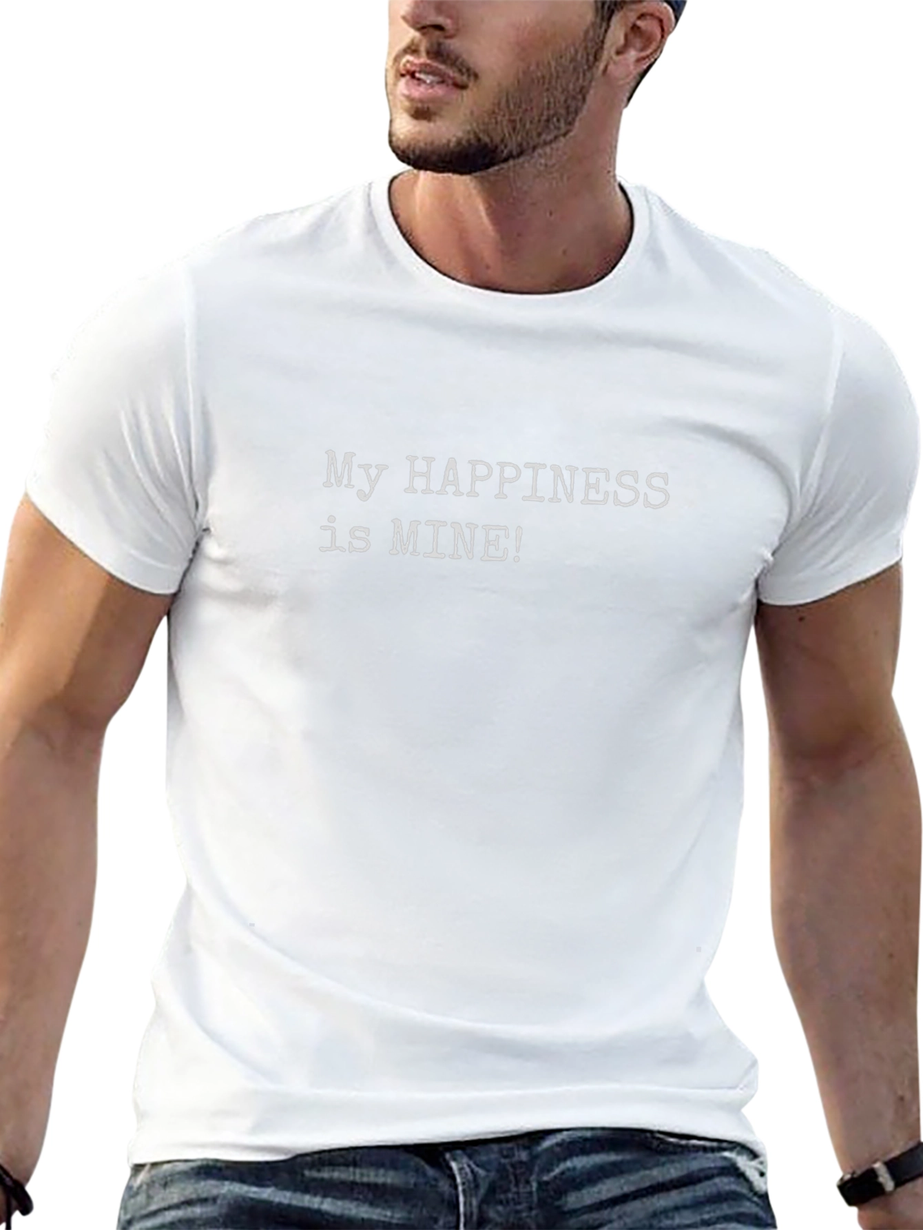 My Happiness Is Mine T-Shirt - Black Cotton Tee