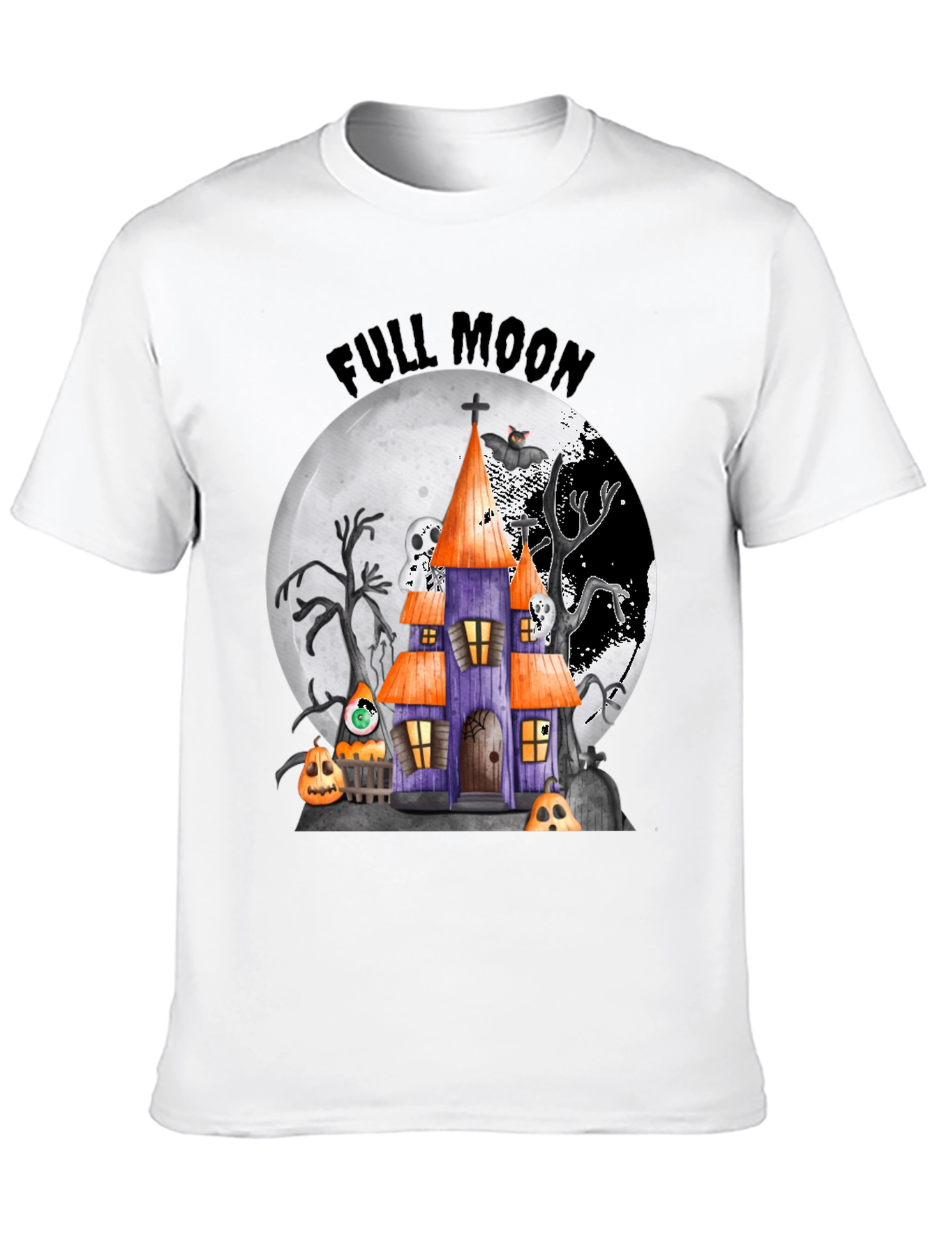 Halloween Full Moon Spooky House T-Shirt