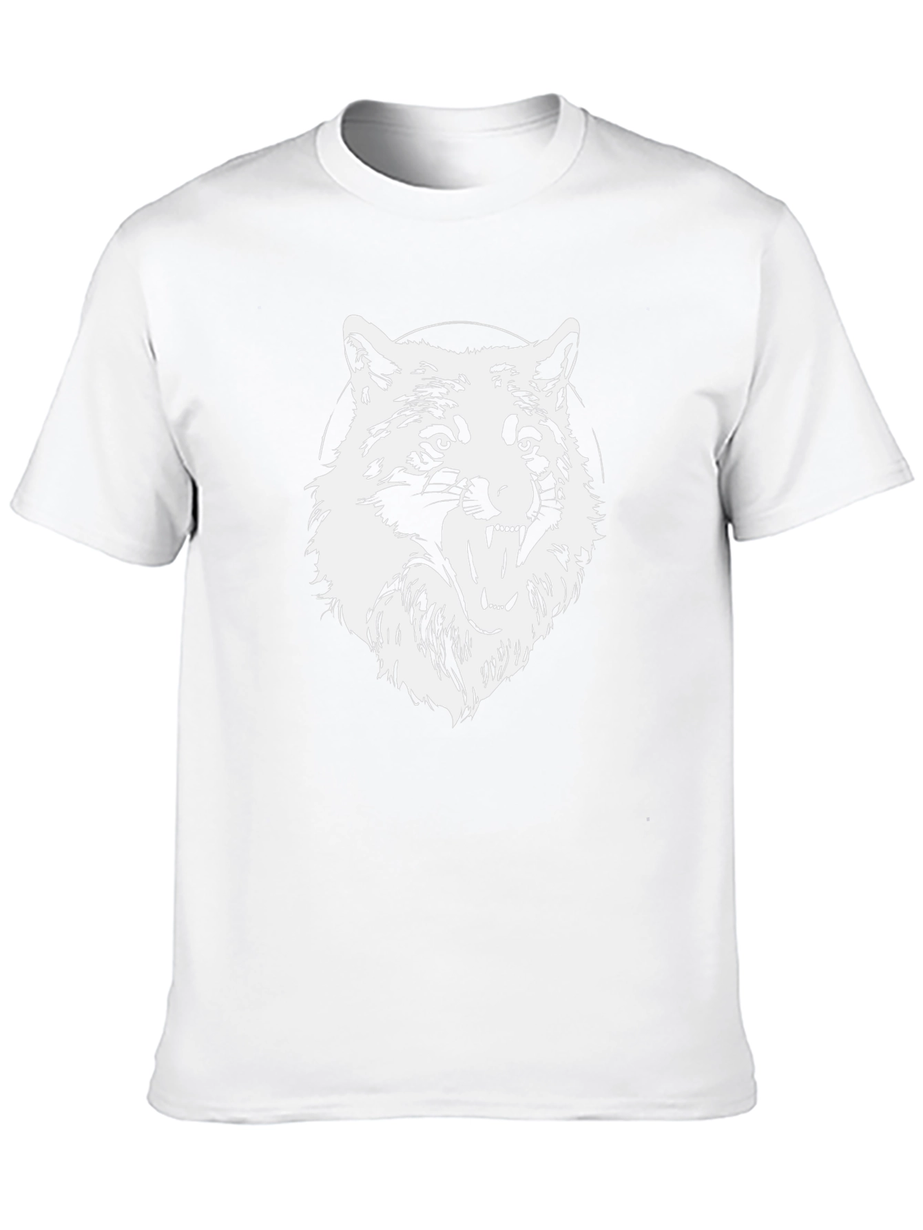 Mens Black Wolf Graphic T-Shirt