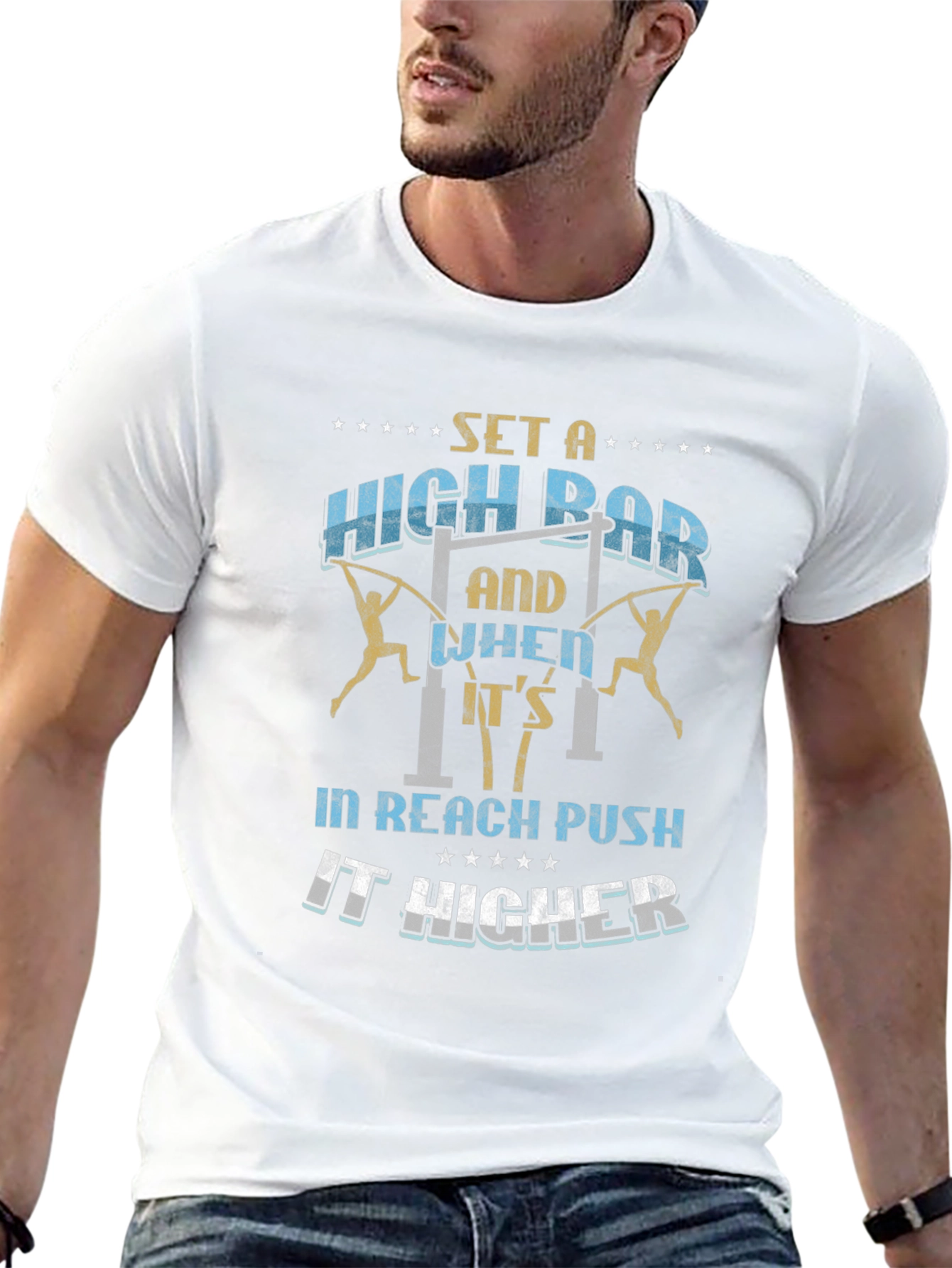Set a High Bar Mens Graphic T-Shirt