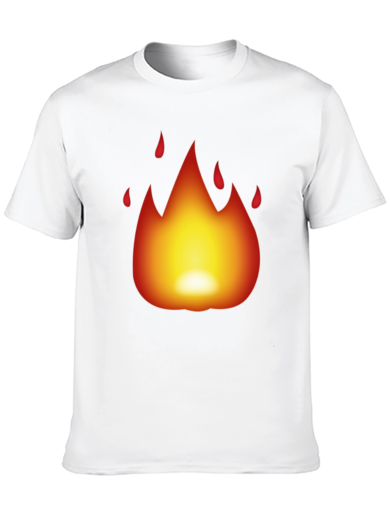Fiery Black T-Shirt - Bold Flame Design