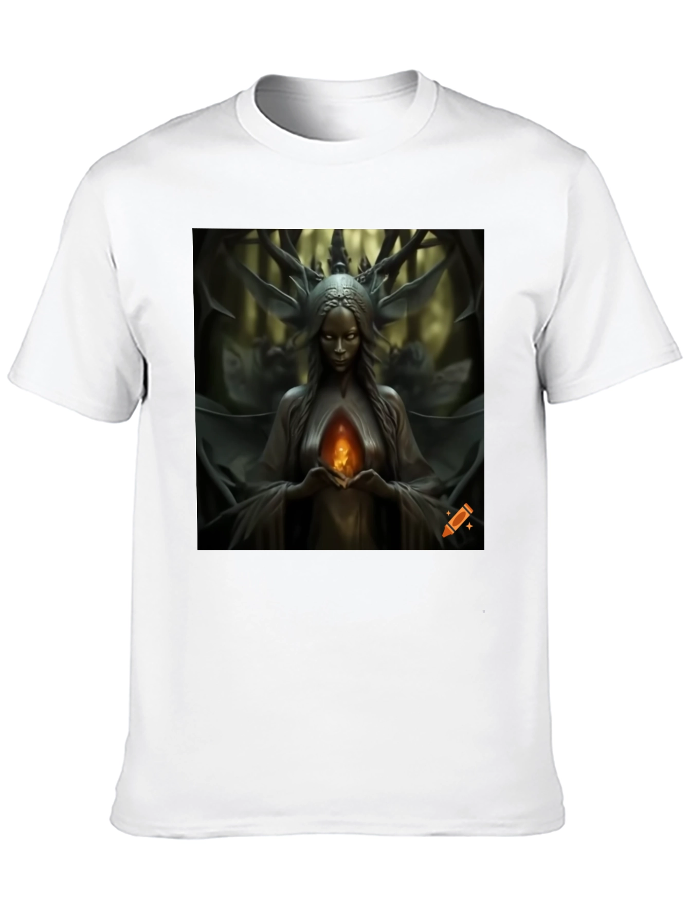 Mystic Forest Queen Graphic Tee - Black
