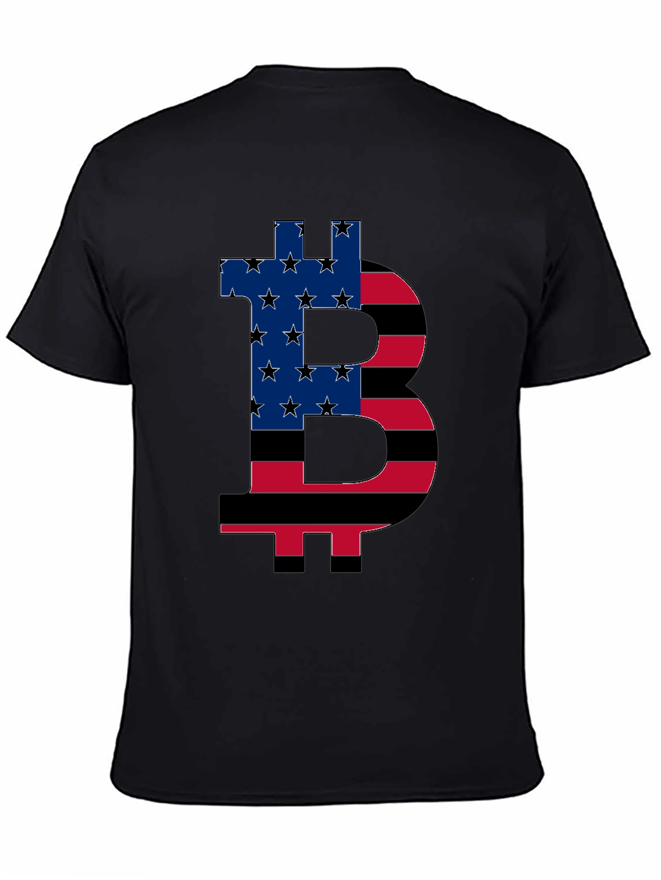 Bitcoin American Flag Graphic T-Shirt