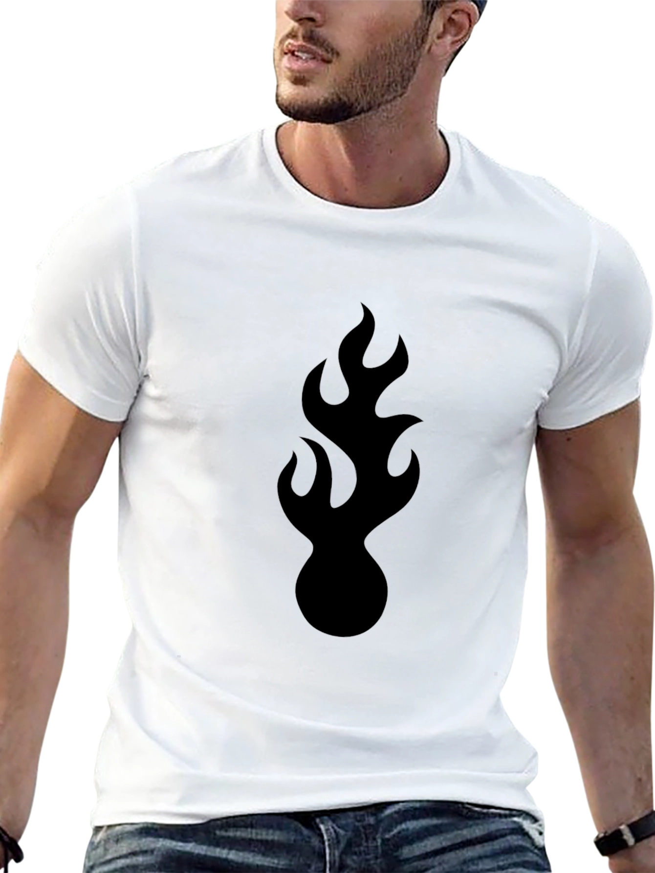 Flame Graphic Black T-Shirt - Bold & Stylish