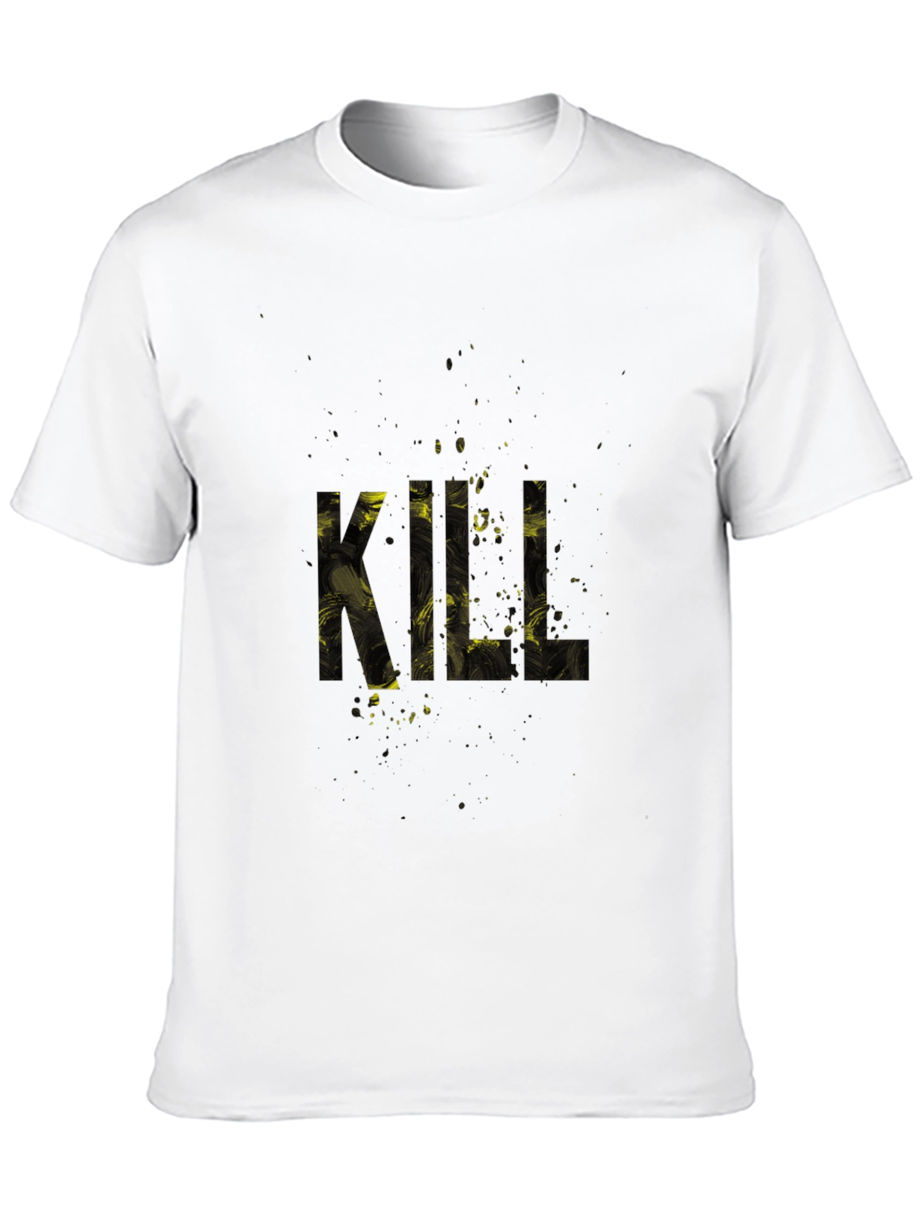 Edgy Kill Graphic Tee - Black Cotton T-Shirt