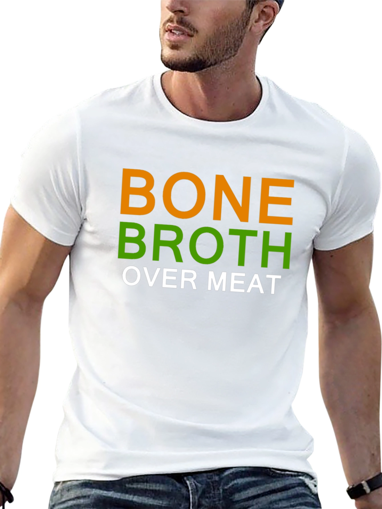 Bone Broth Over Meat Graphic Tee - Black