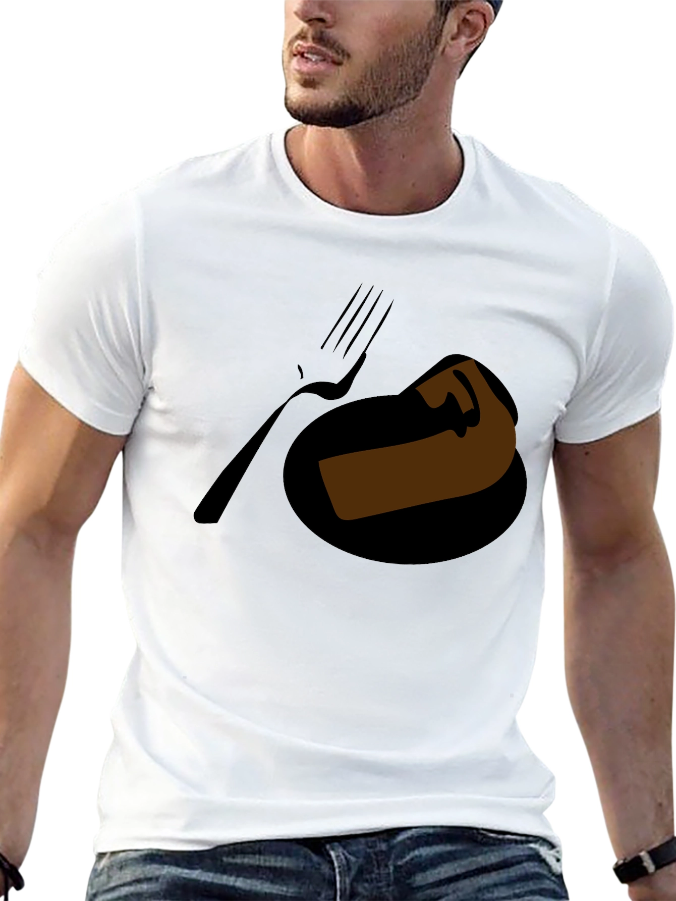 Humorous Cake Graphic T-Shirt
