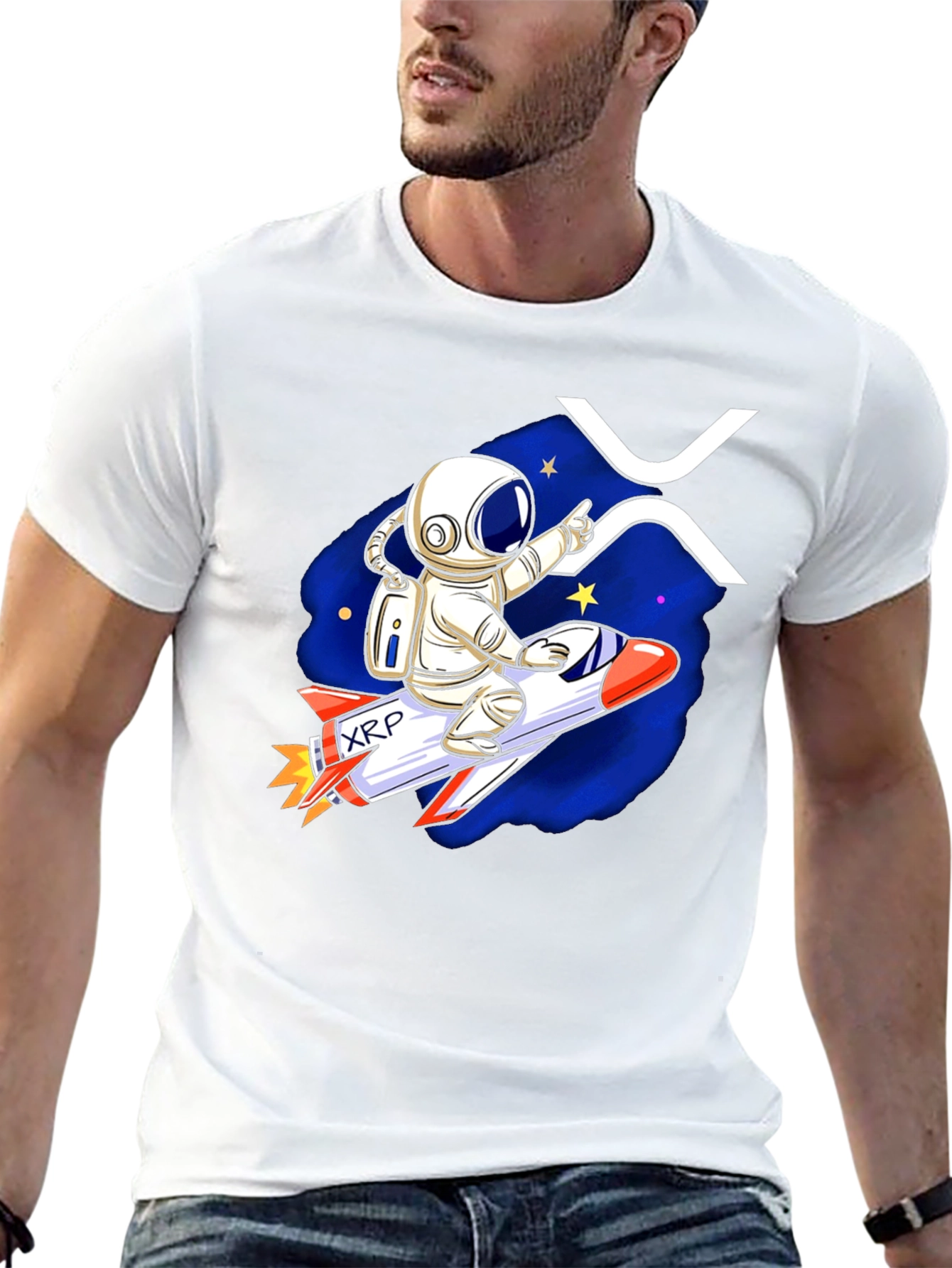XRP Crypto Astronaut T-Shirt - To the Moon!