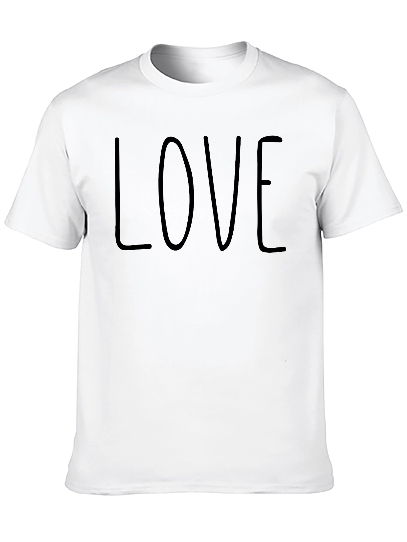 LOVE Graphic Print Crew Neck T-Shirt