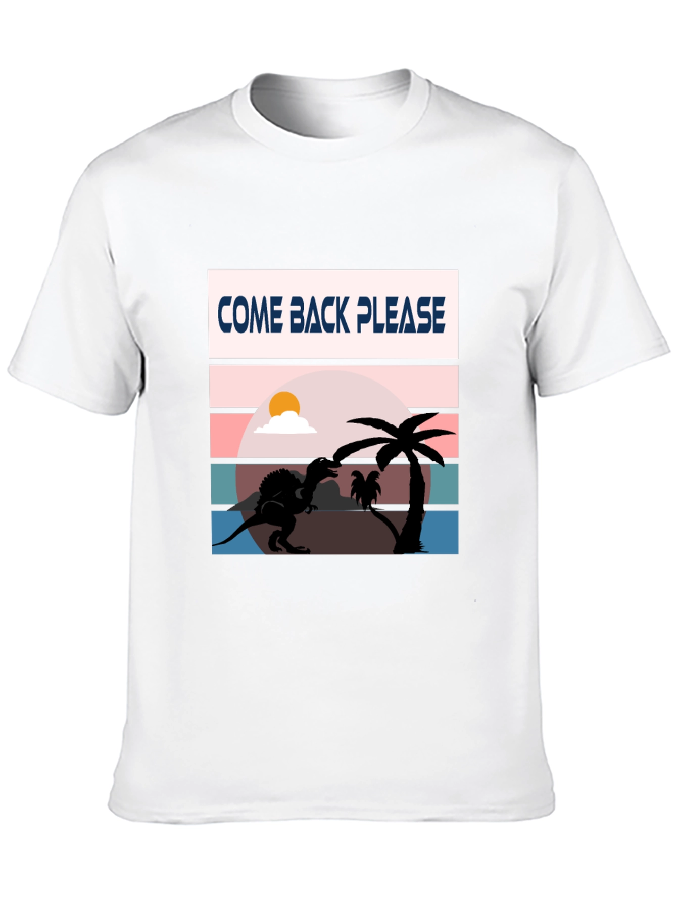 Come Back Please Dinosaur Graphic T-Shirt