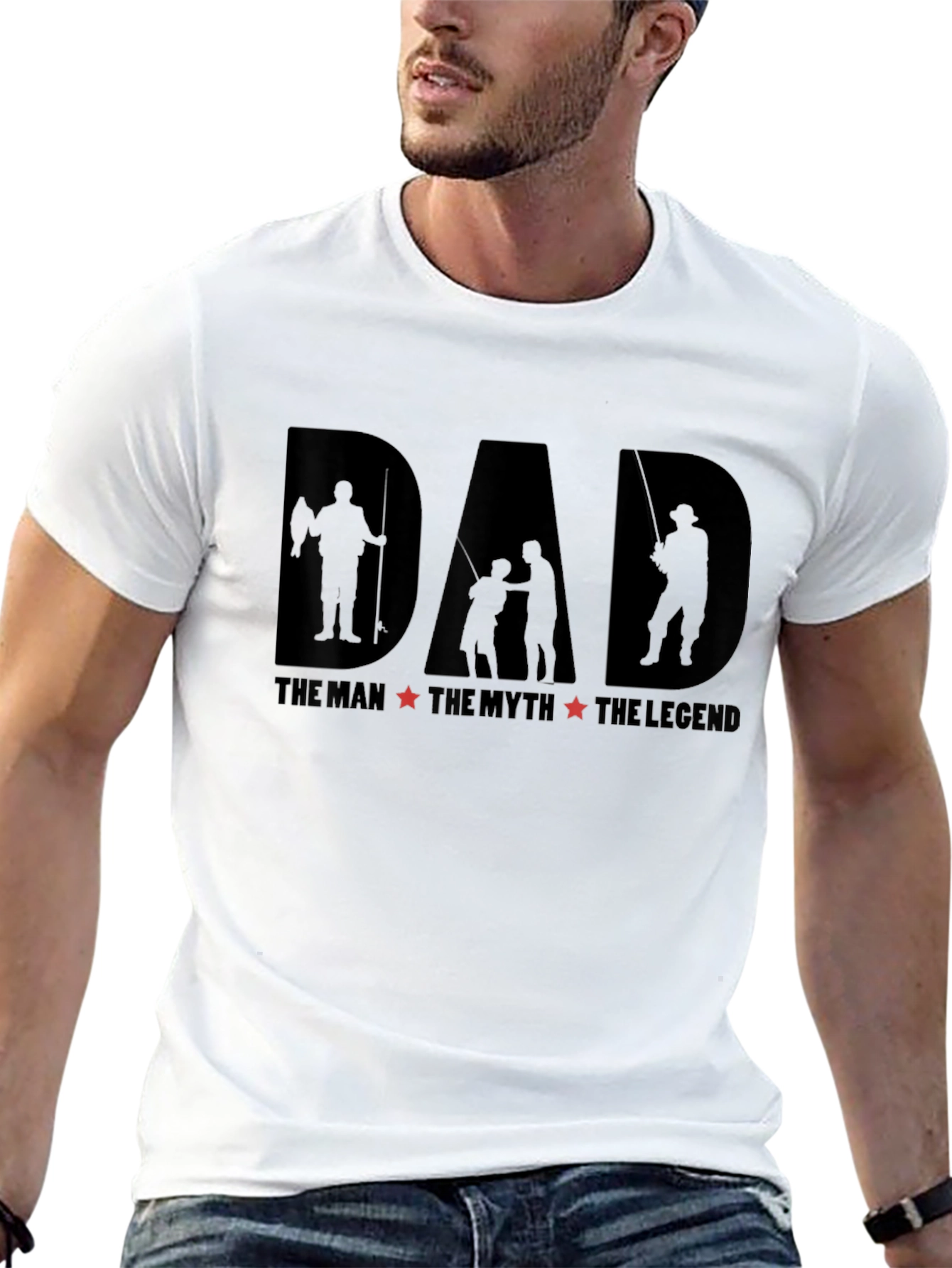 Dad The Man Myth Legend Fishing T-Shirt