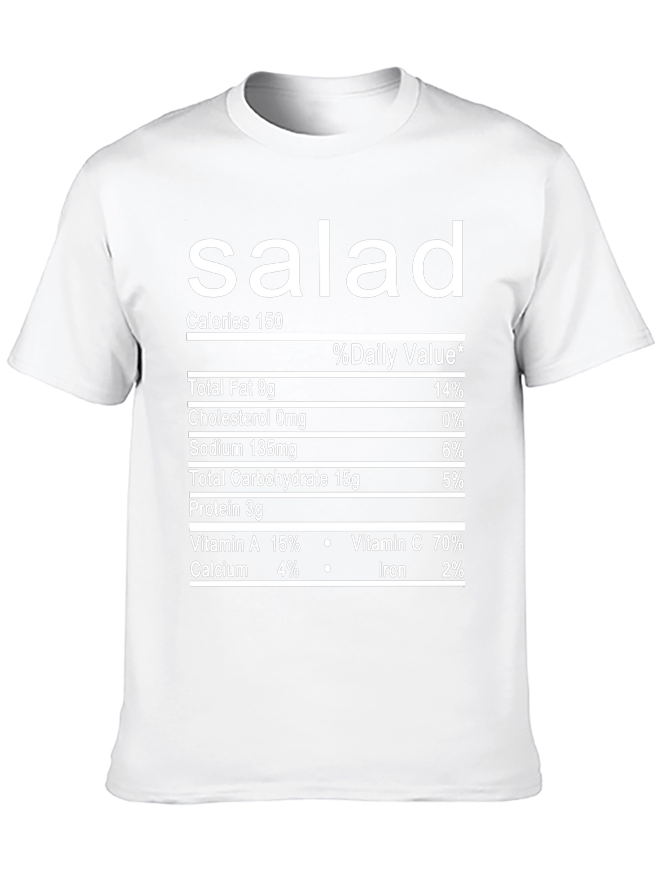 Salad Nutrition Facts T-Shirt - Funny Food Tee