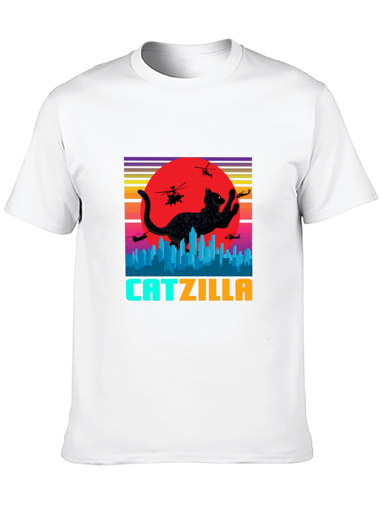 Catzilla T-Shirt: Cat Godzilla Attack Tee