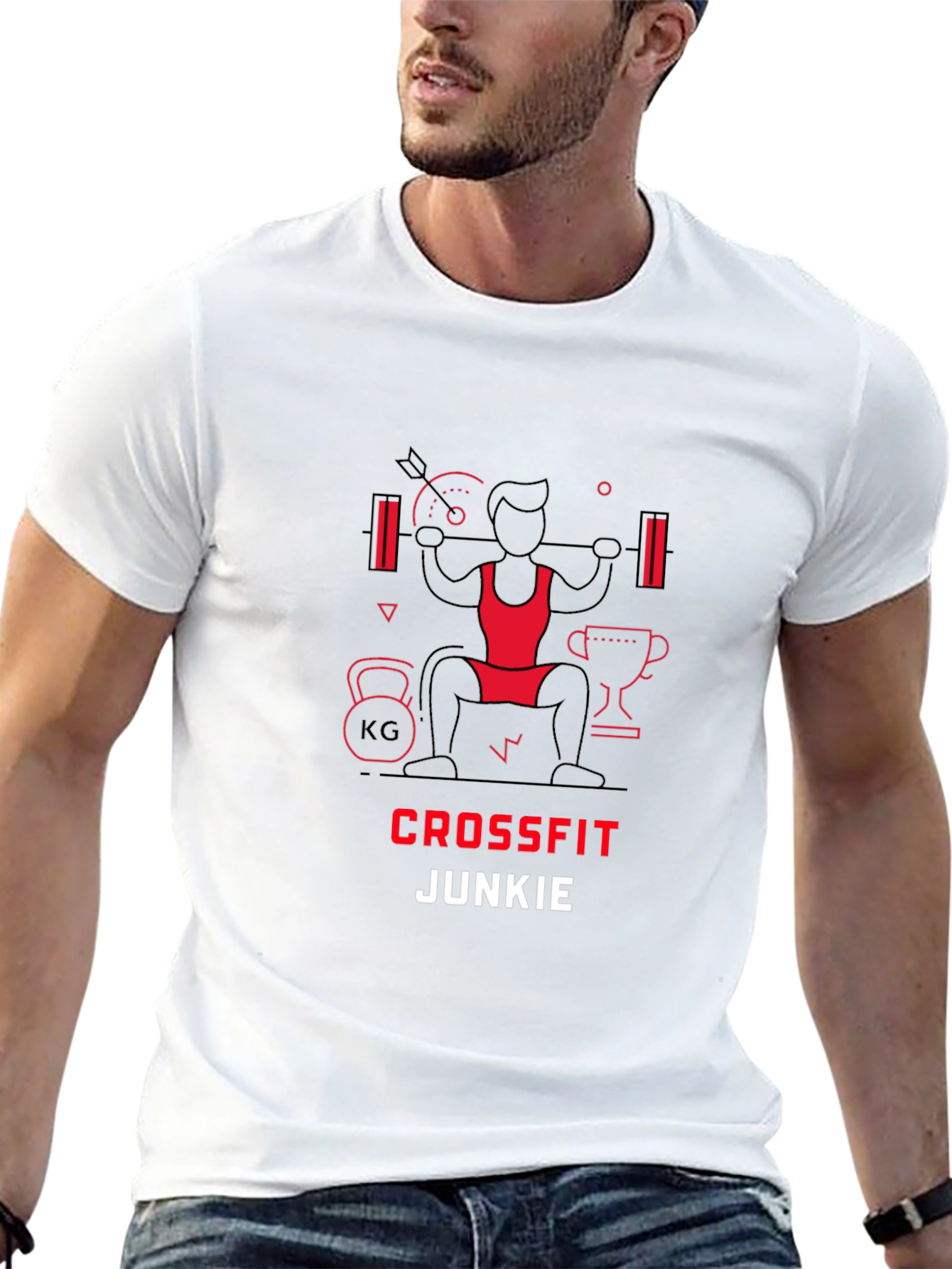 Crossfit Junkie Graphic Tee - Black
