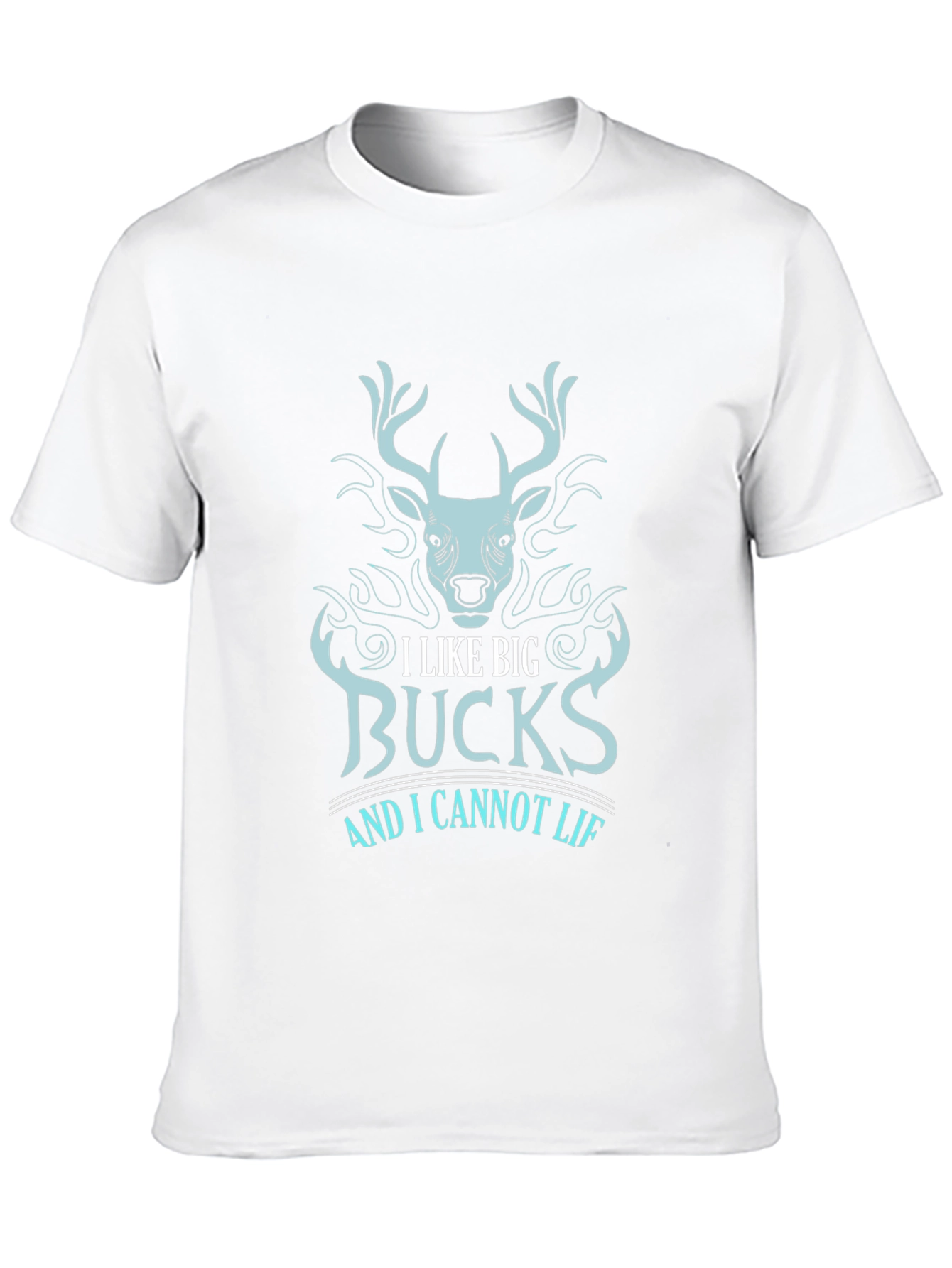 I Like Big Bucks Mens Black Graphic Tee