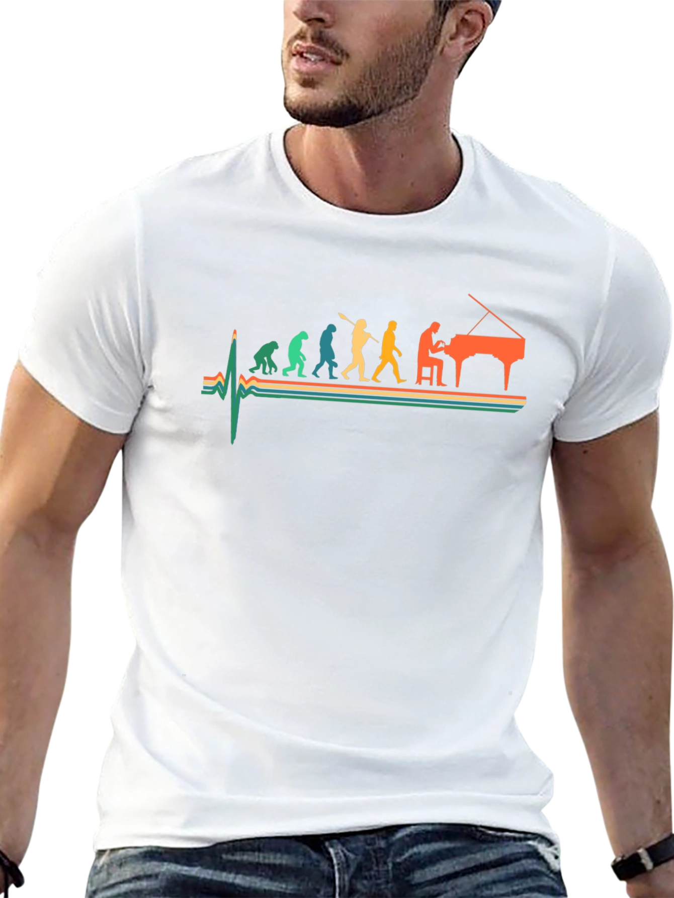 Piano Evolution Graphic Tee