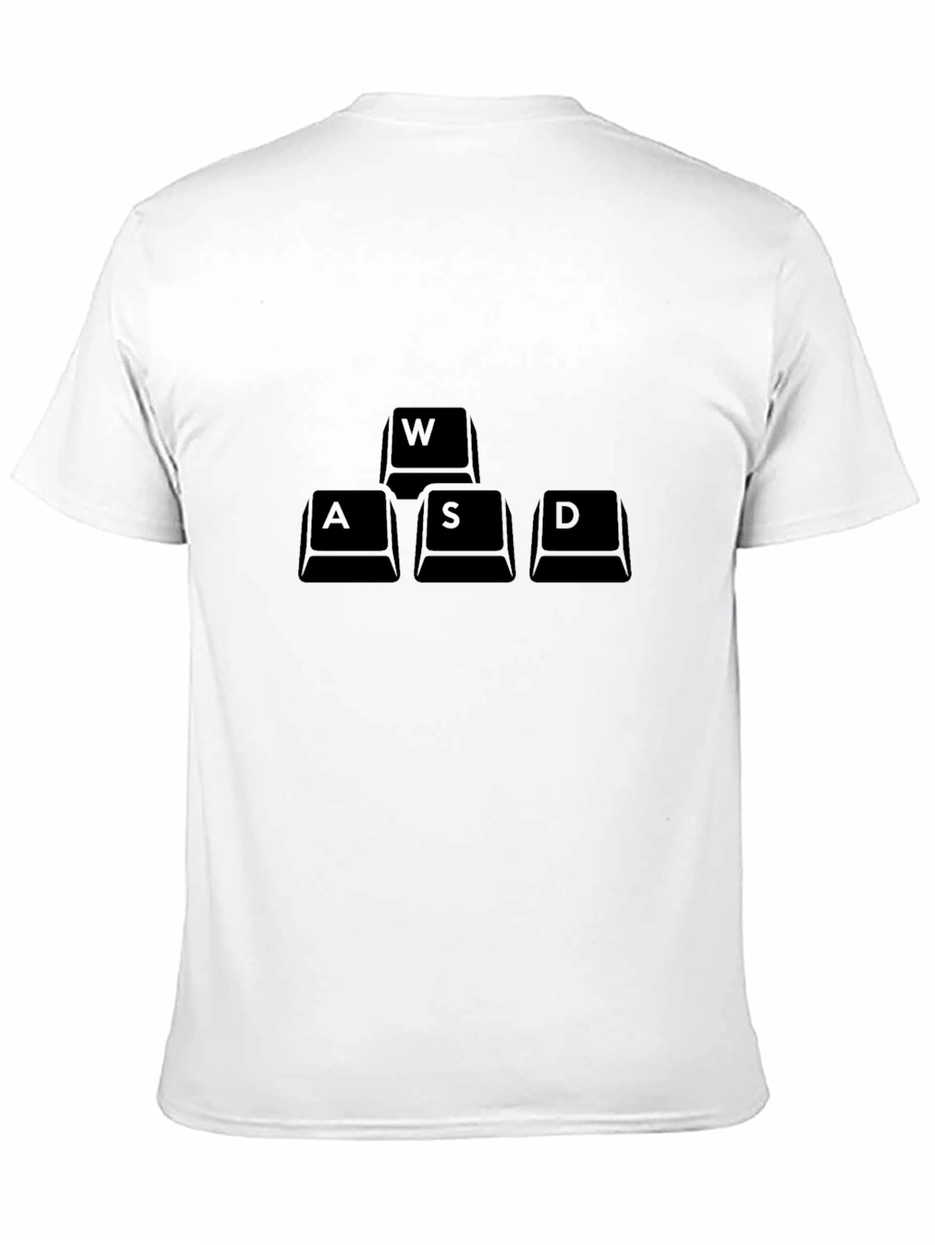 Gamer Keys Black T-Shirt - WASD Gaming Design