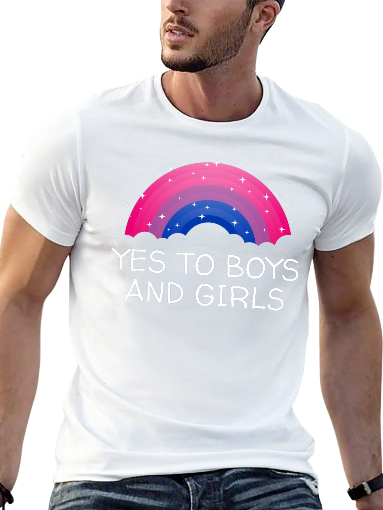 Yes to Boys and Girls LGBTQ+ Rainbow T-Shirt