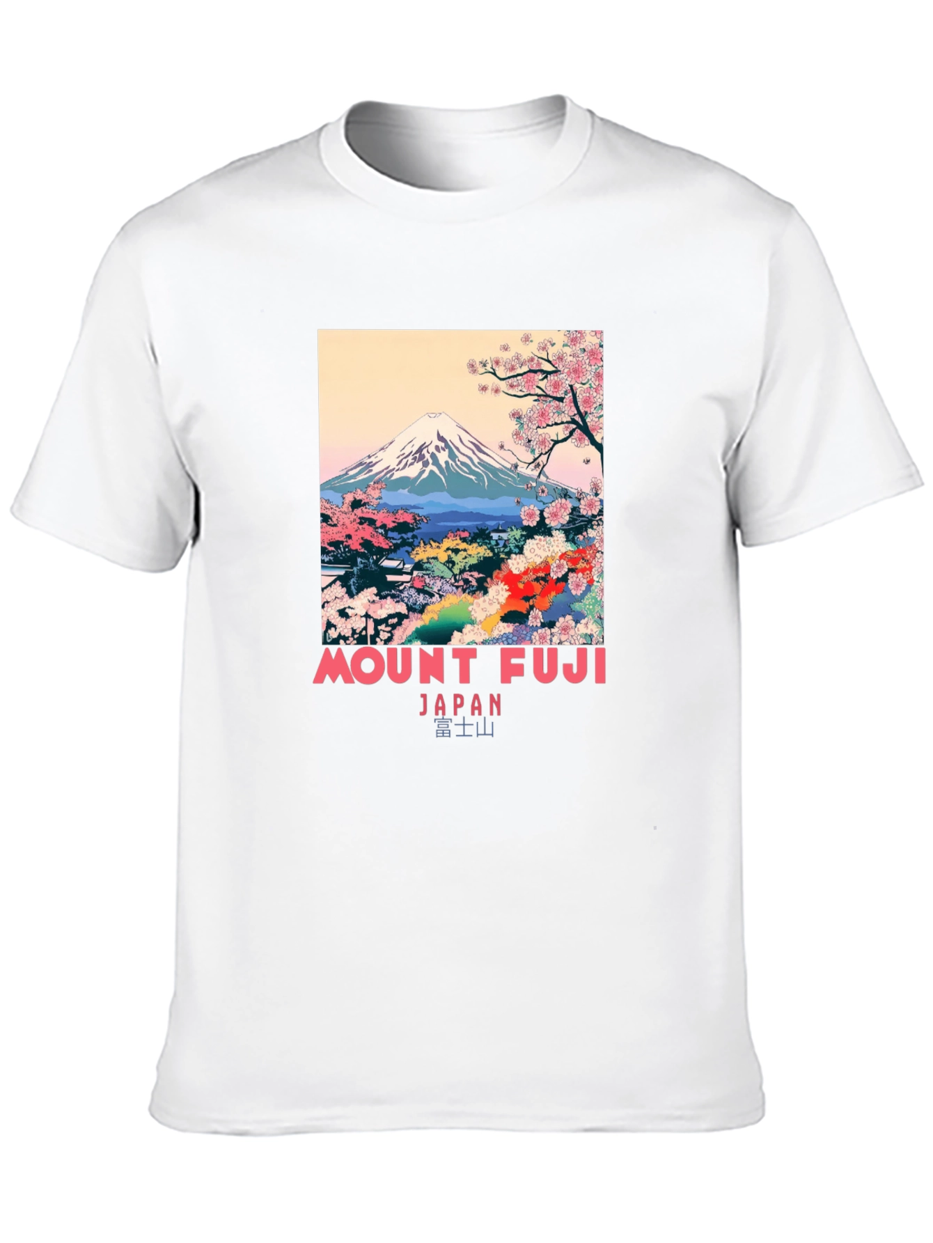 Mount Fuji Japan Graphic Black T-Shirt