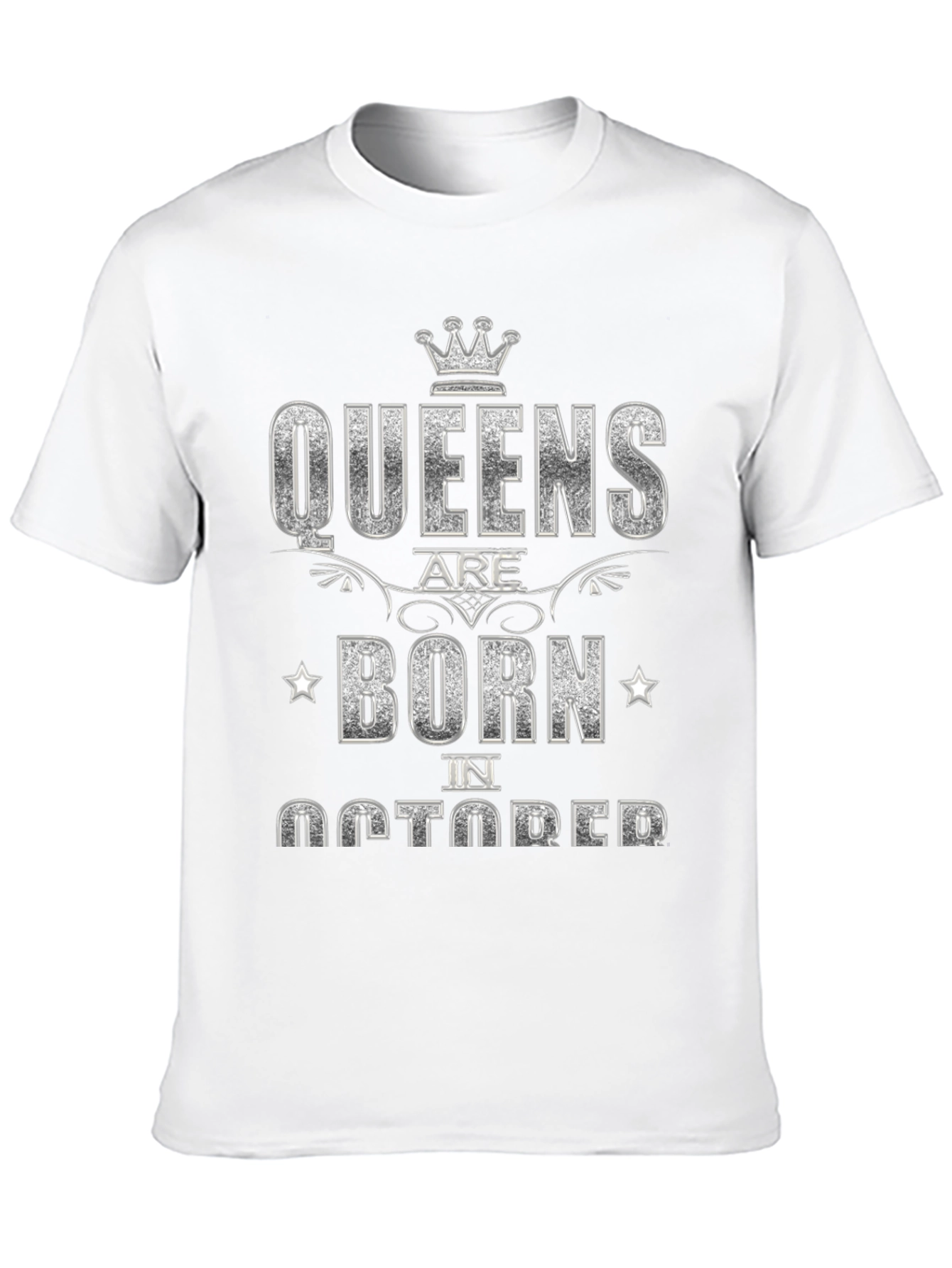 Queens Born in October Black T-Shirt