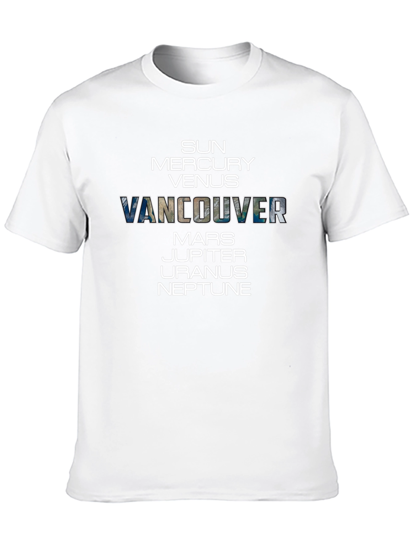 Vancouver Planets Black T-Shirt