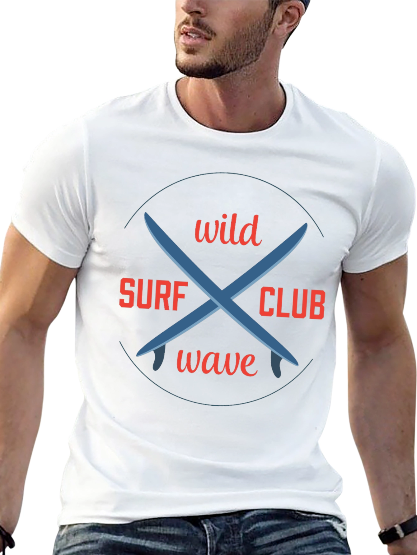 Wild Surf Club Graphic T-Shirt - Casual Tee