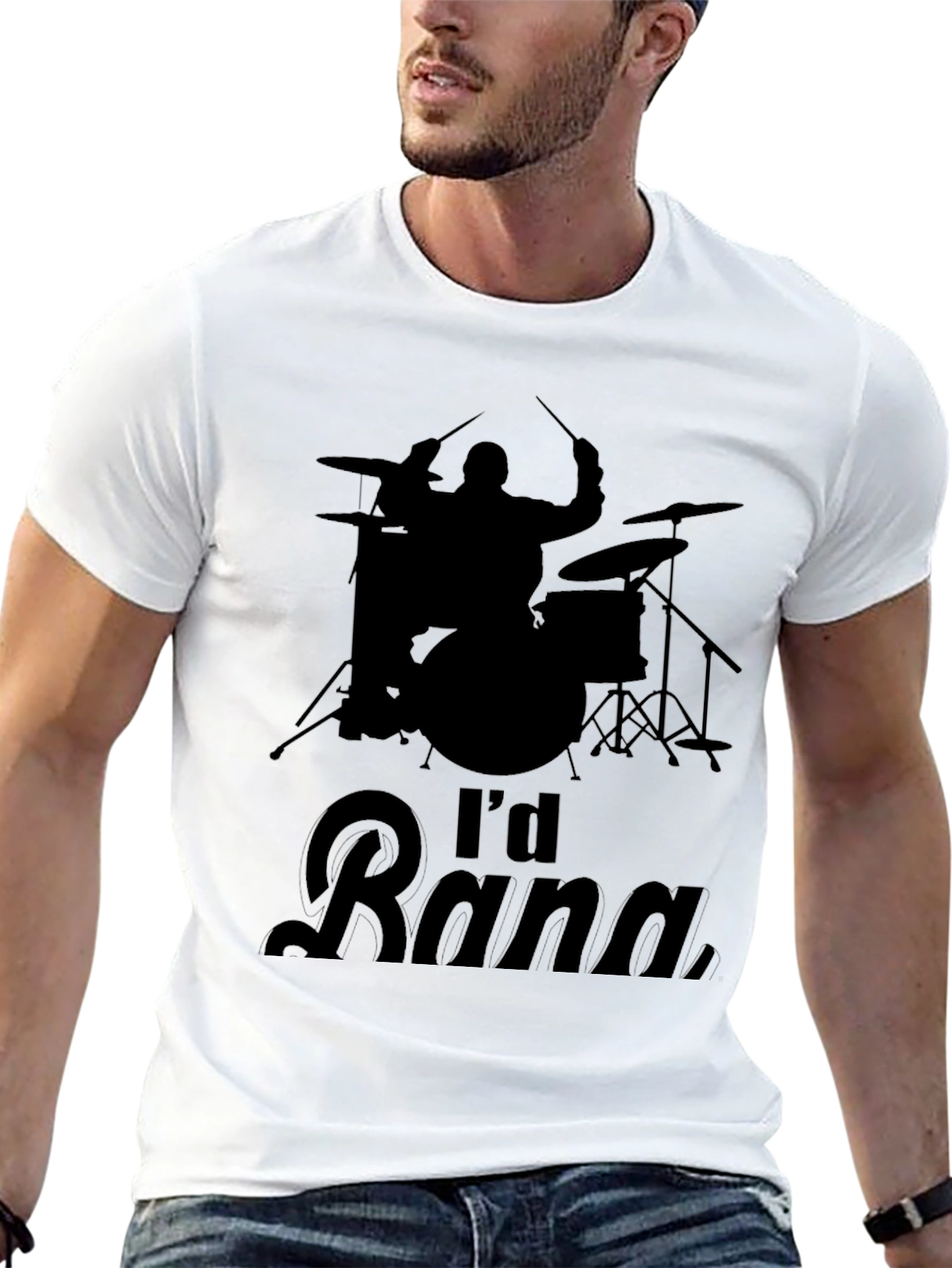 Drummer T-Shirt - Id Rather Be Drumming