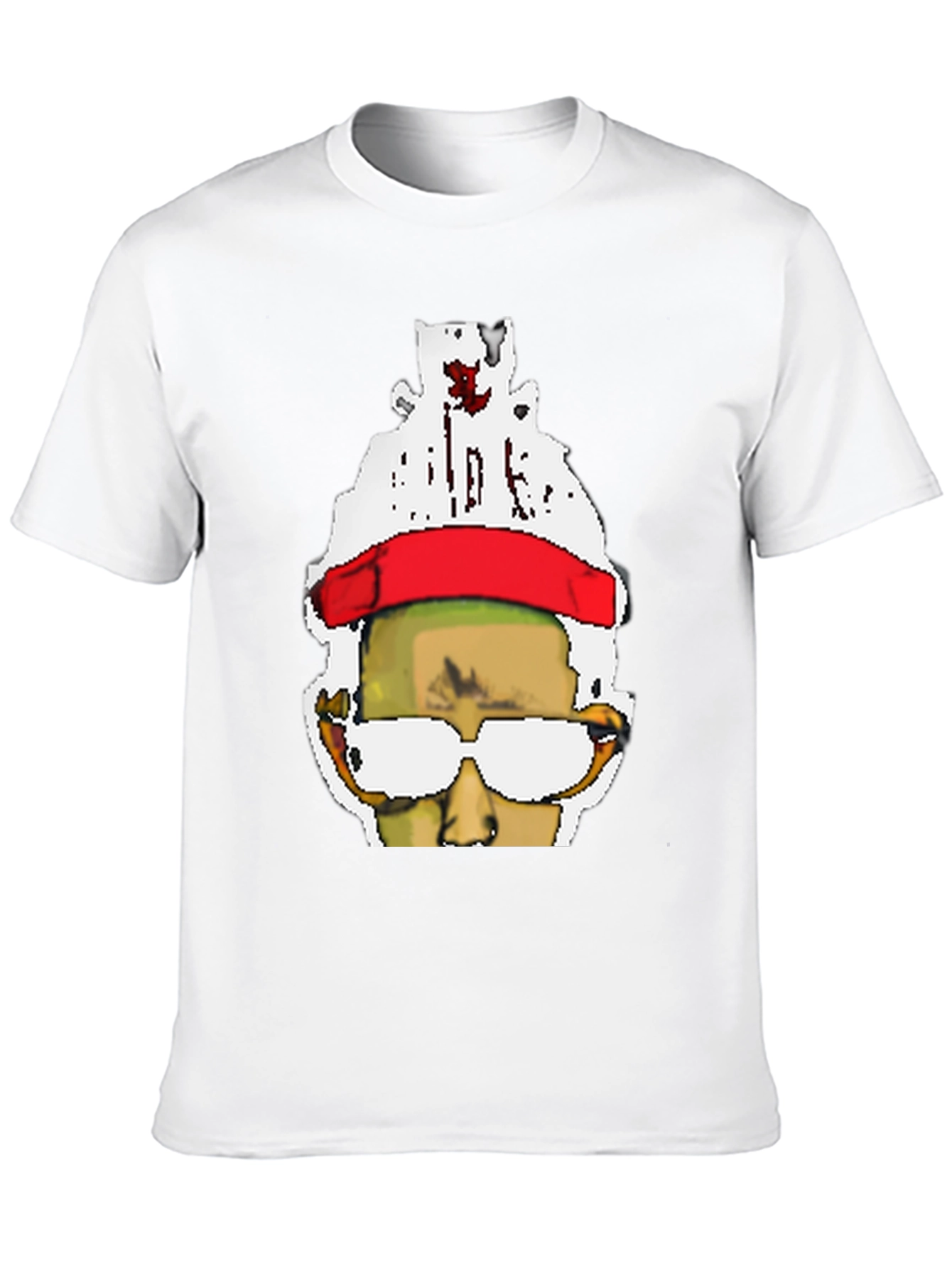 Pixelated Portrait Black T-Shirt