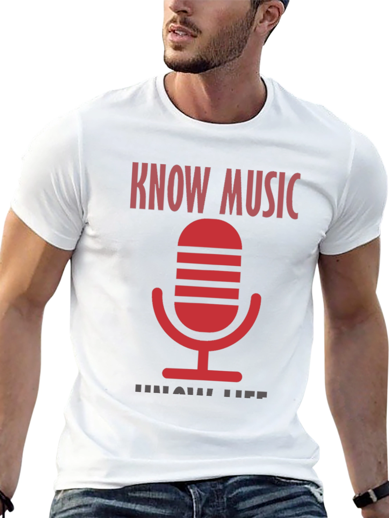 Know Music Know Life Black Graphic Tee