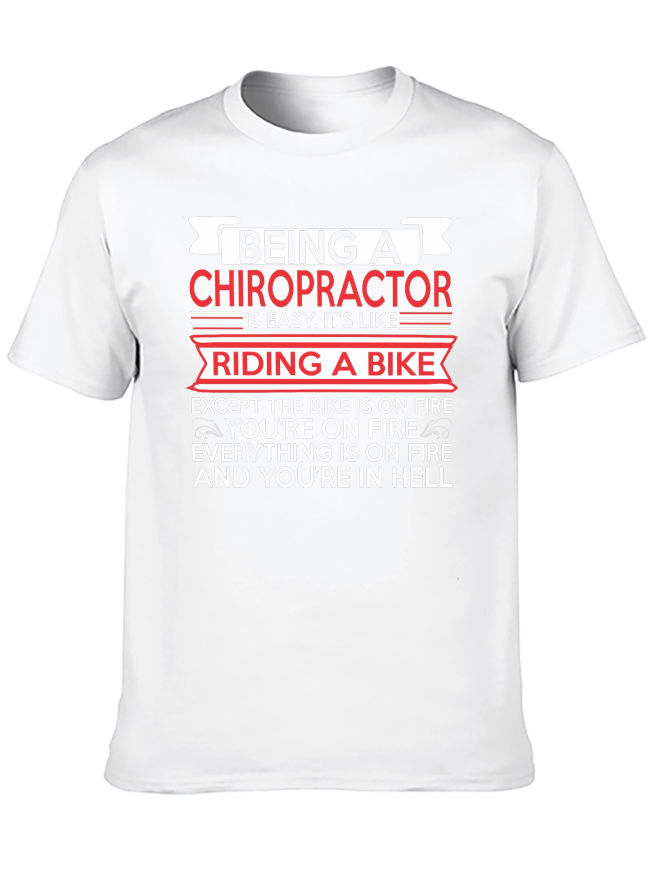 Chiropractor Riding A Bike Funny T-Shirt