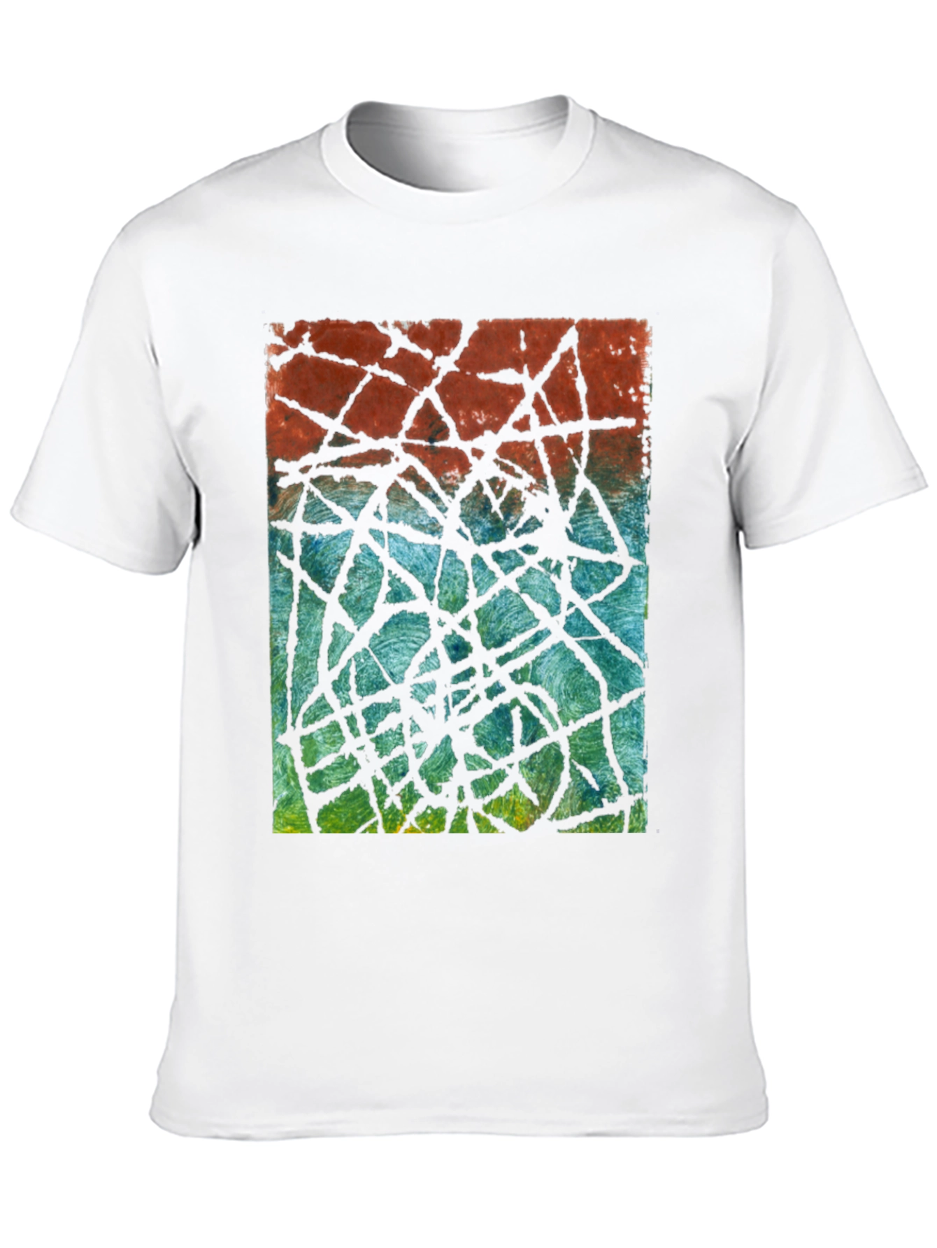 Abstract Line Art Graphic Tee - Modern Casual Style