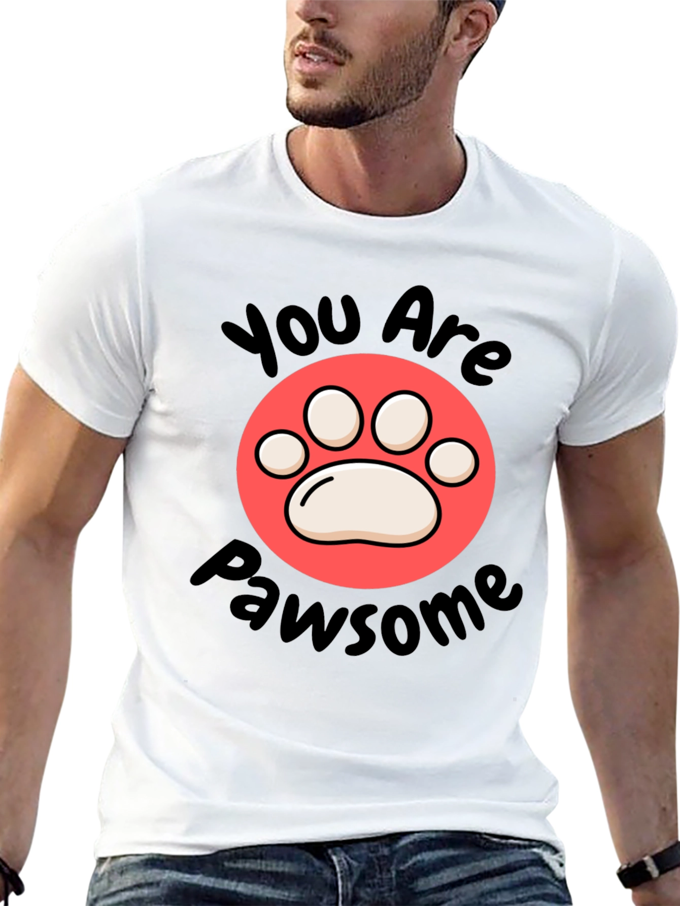 You Are Pawsome Black T-Shirt