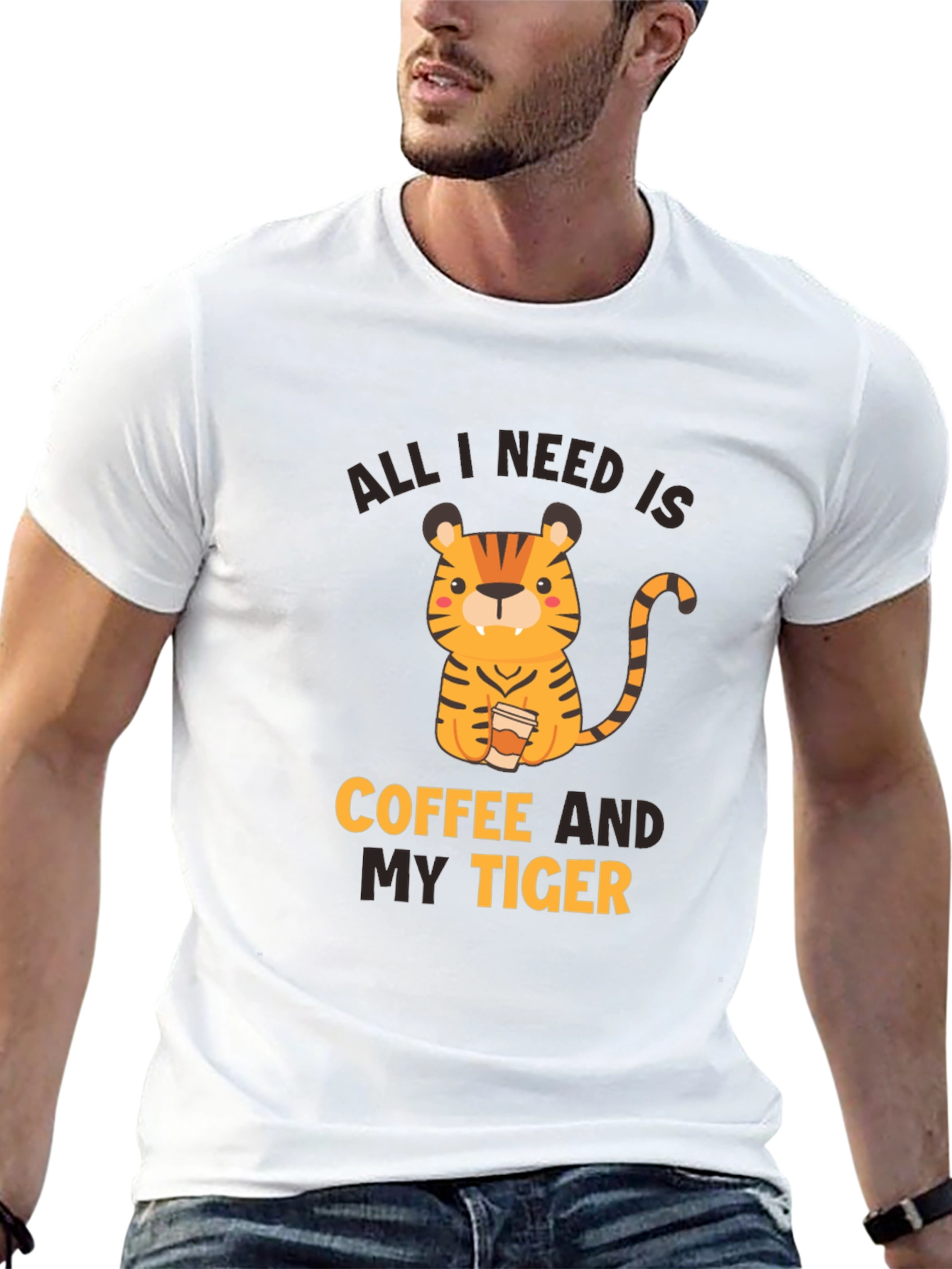 Coffee and My Tiger Graphic Tee