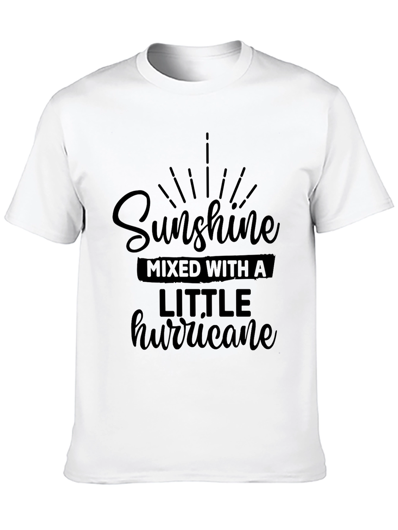 Sunshine Mixed With A Little Hurricane Black T-Shirt