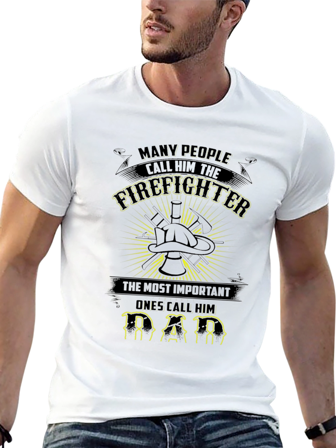 Firefighter Dad T-Shirt - Heroic Tribute