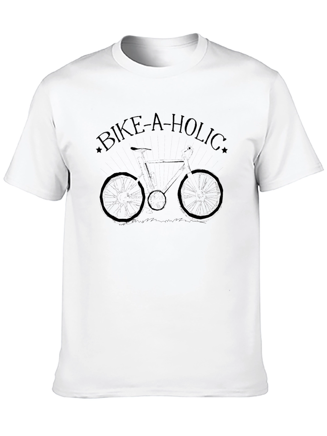Bike-A-Holic Black Graphic T-Shirt