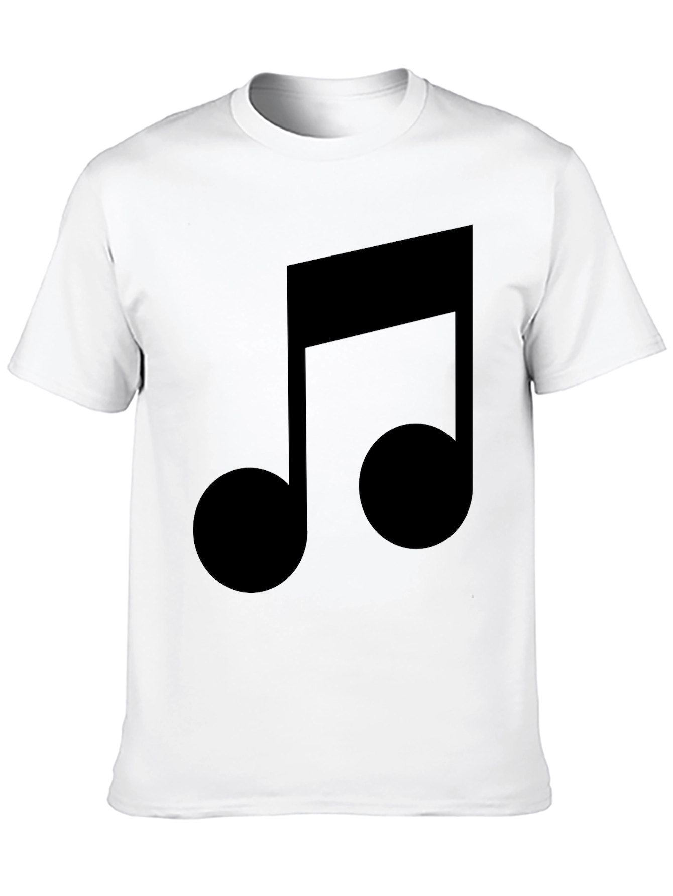 Musical Note Graphic Black T-Shirt