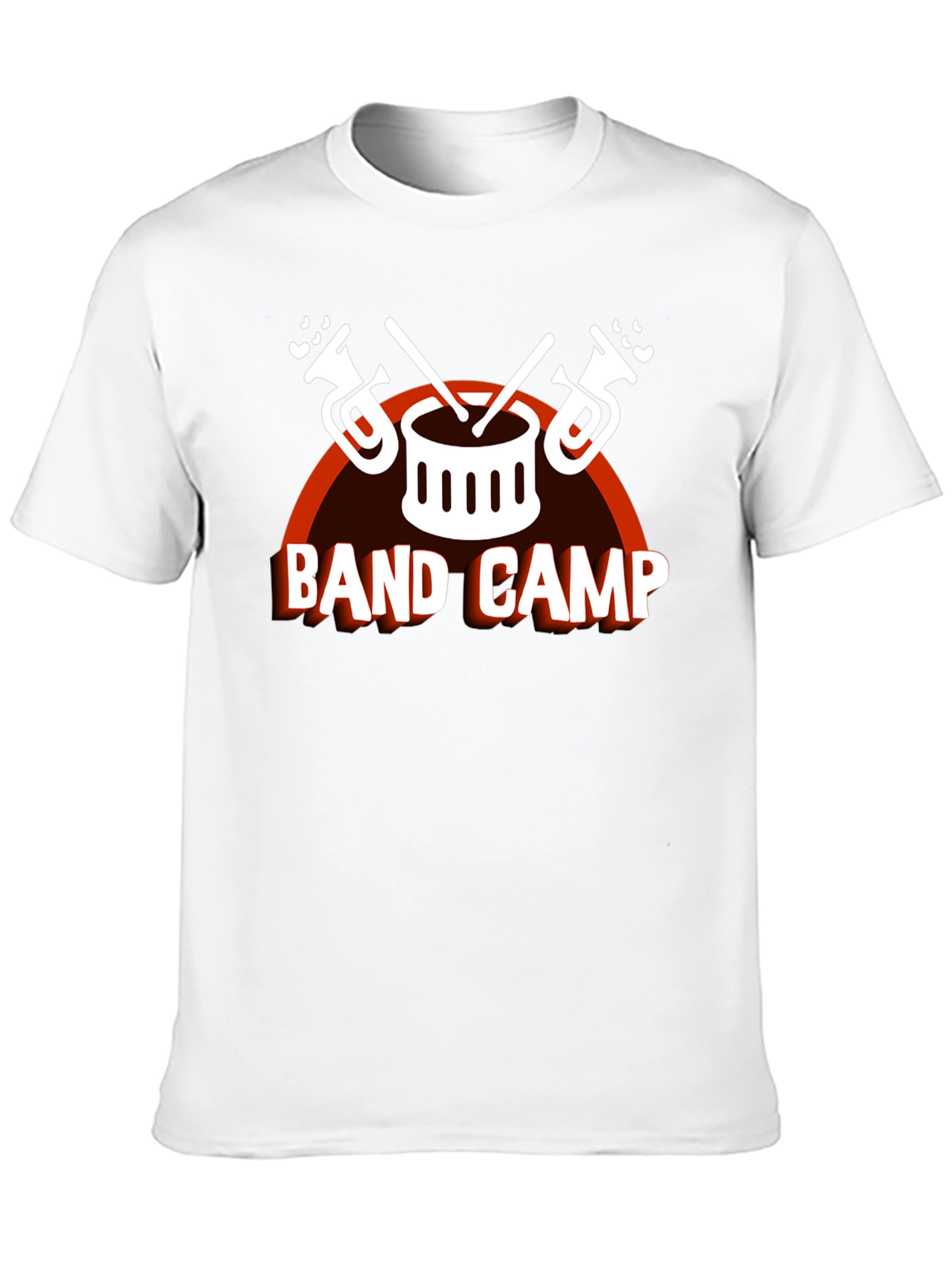Band Camp Music T-Shirt - Drum & Trumpet Design