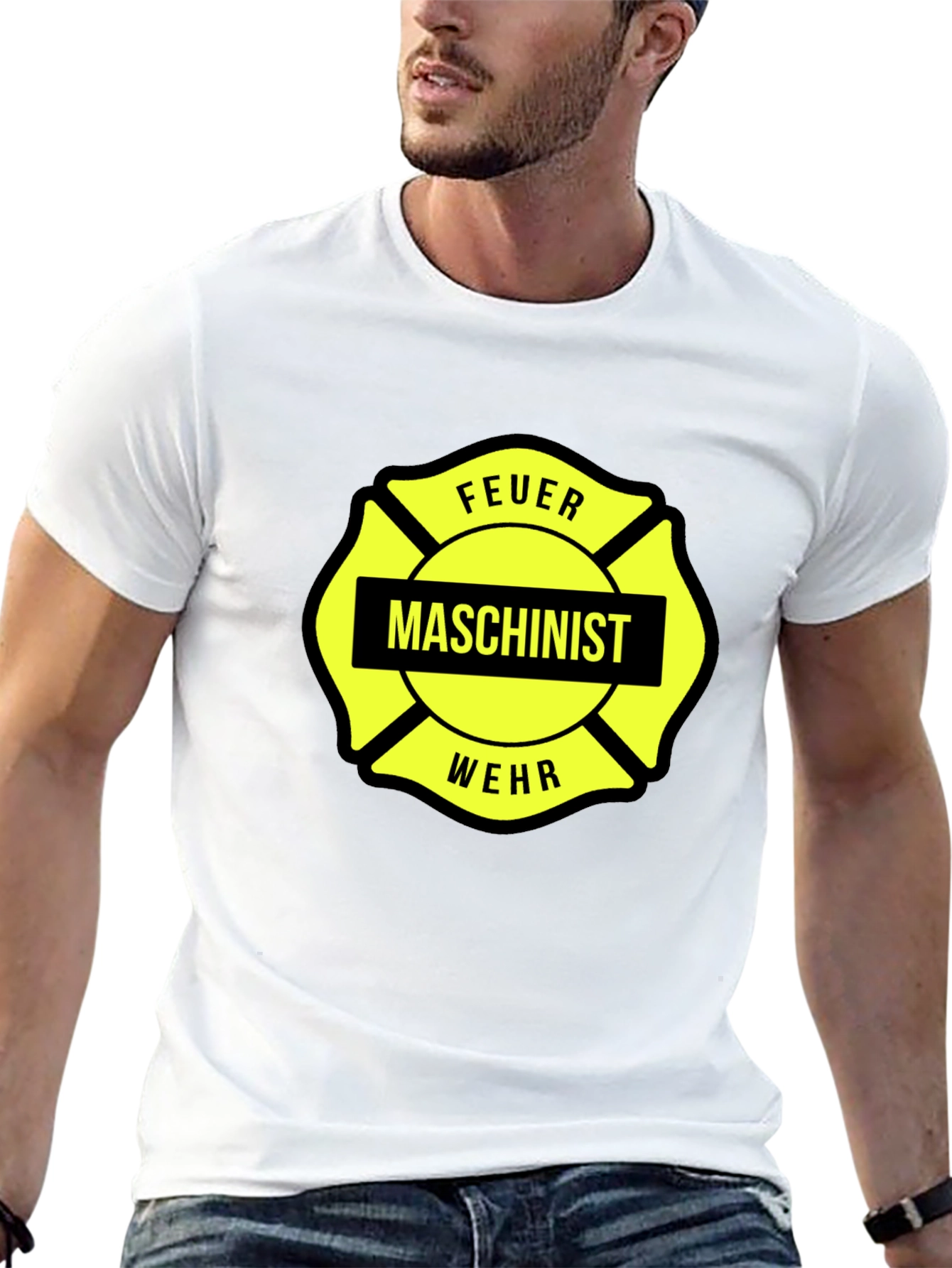 Feuer Maschinist Wehr Black T-Shirt