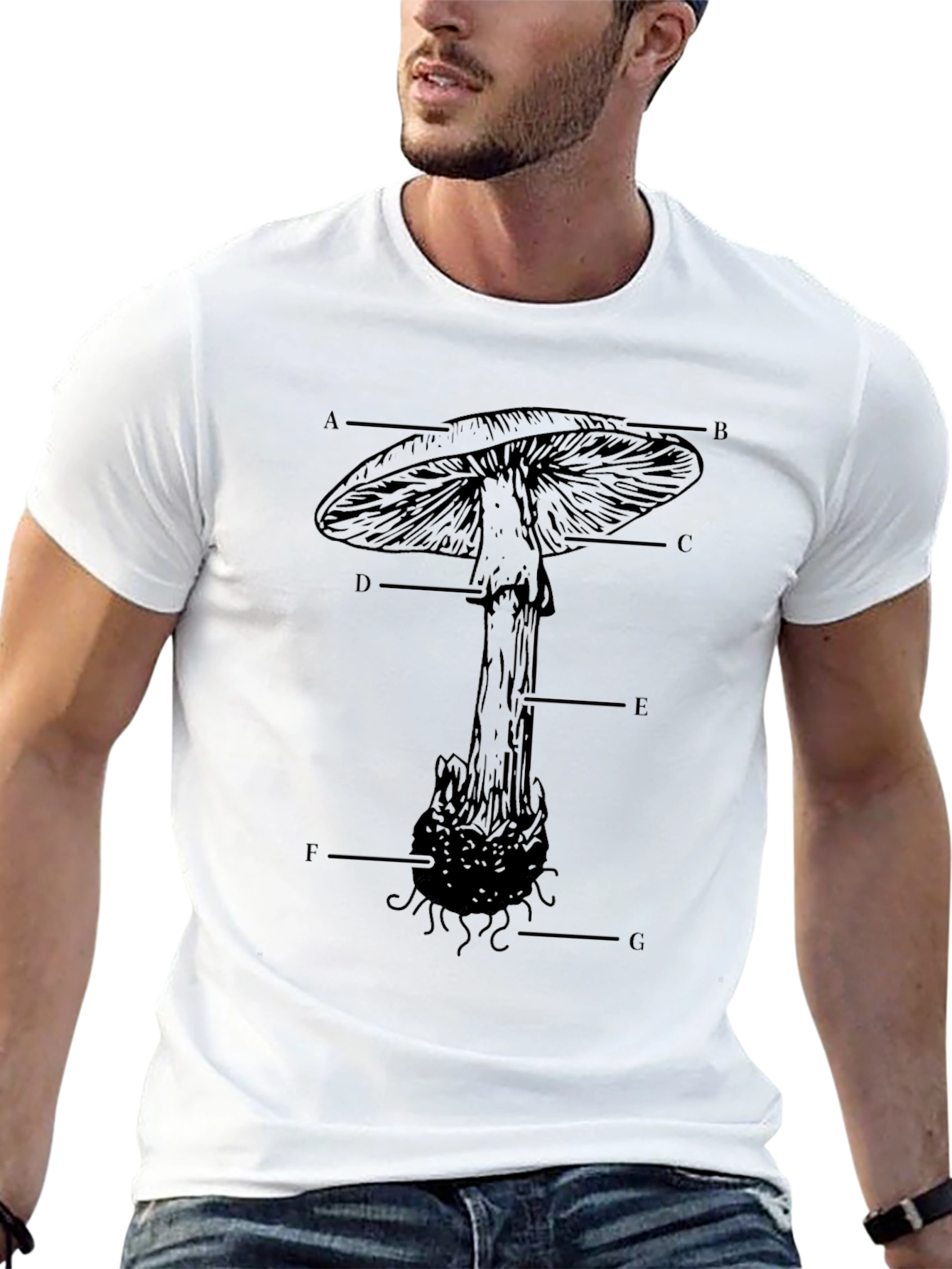 Mushroom Anatomy T-Shirt - Educational Graphic Tee