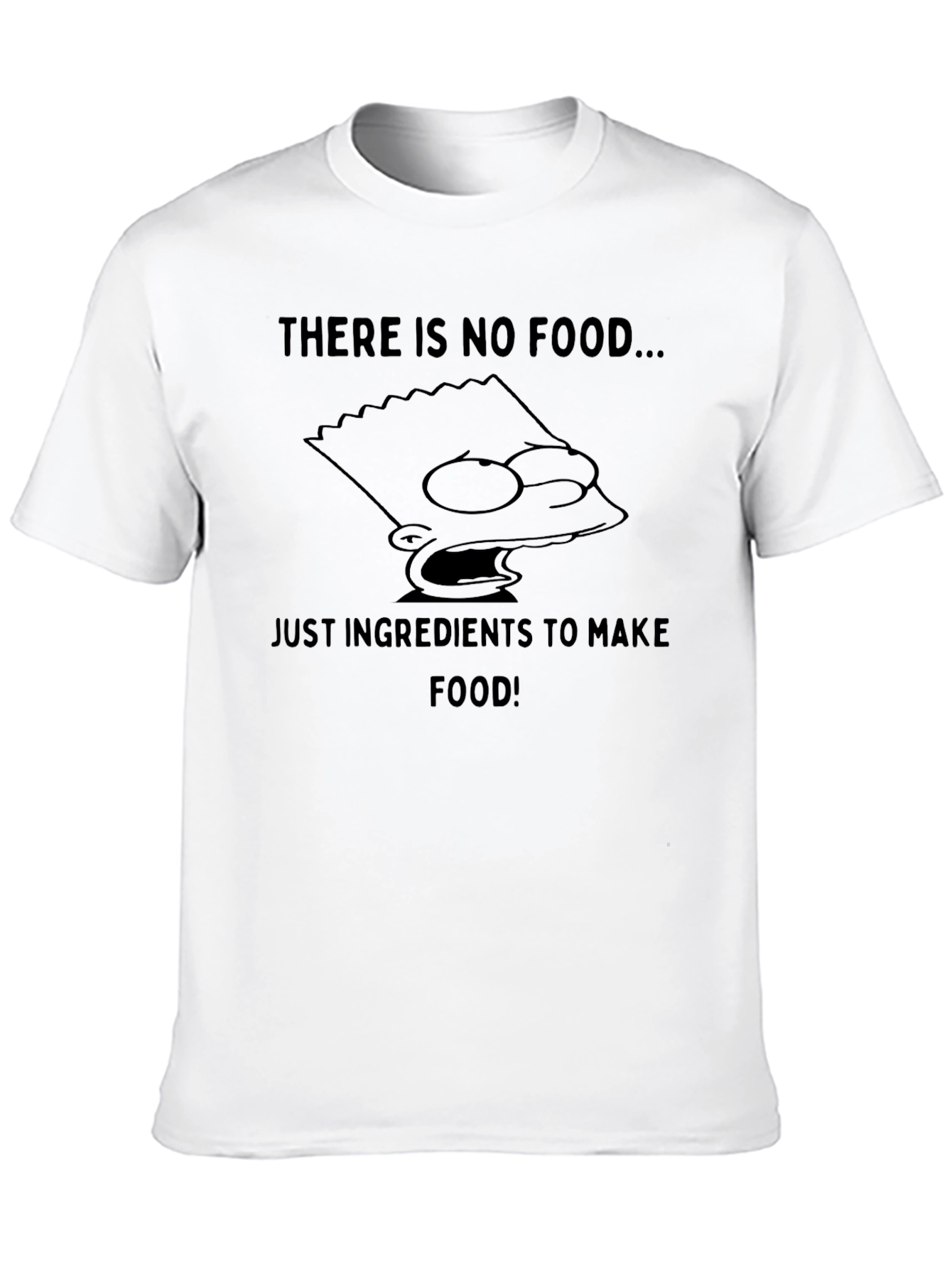 Bart Simpson No Food Black T-Shirt