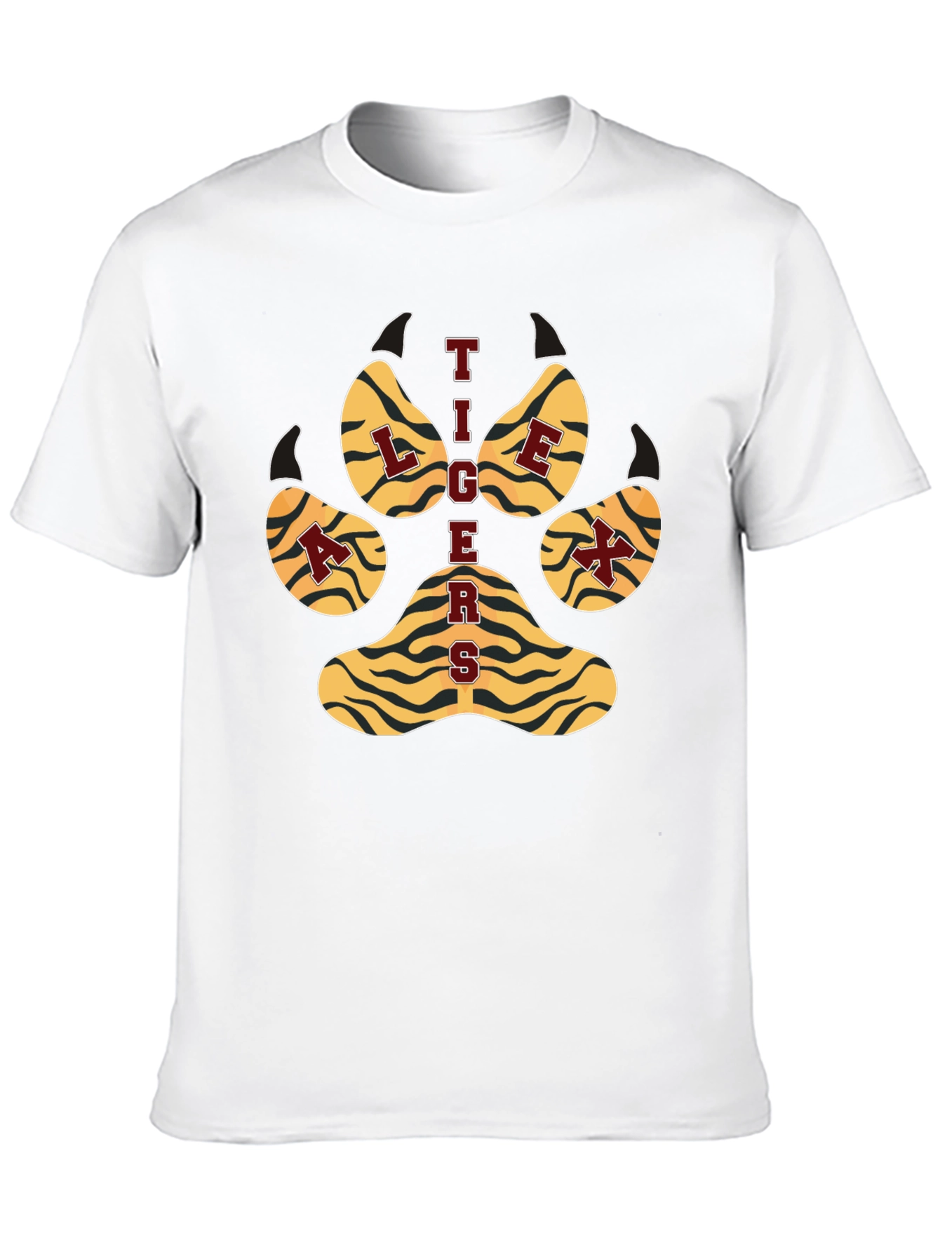 Tigers Paw Print Graphic T-Shirt