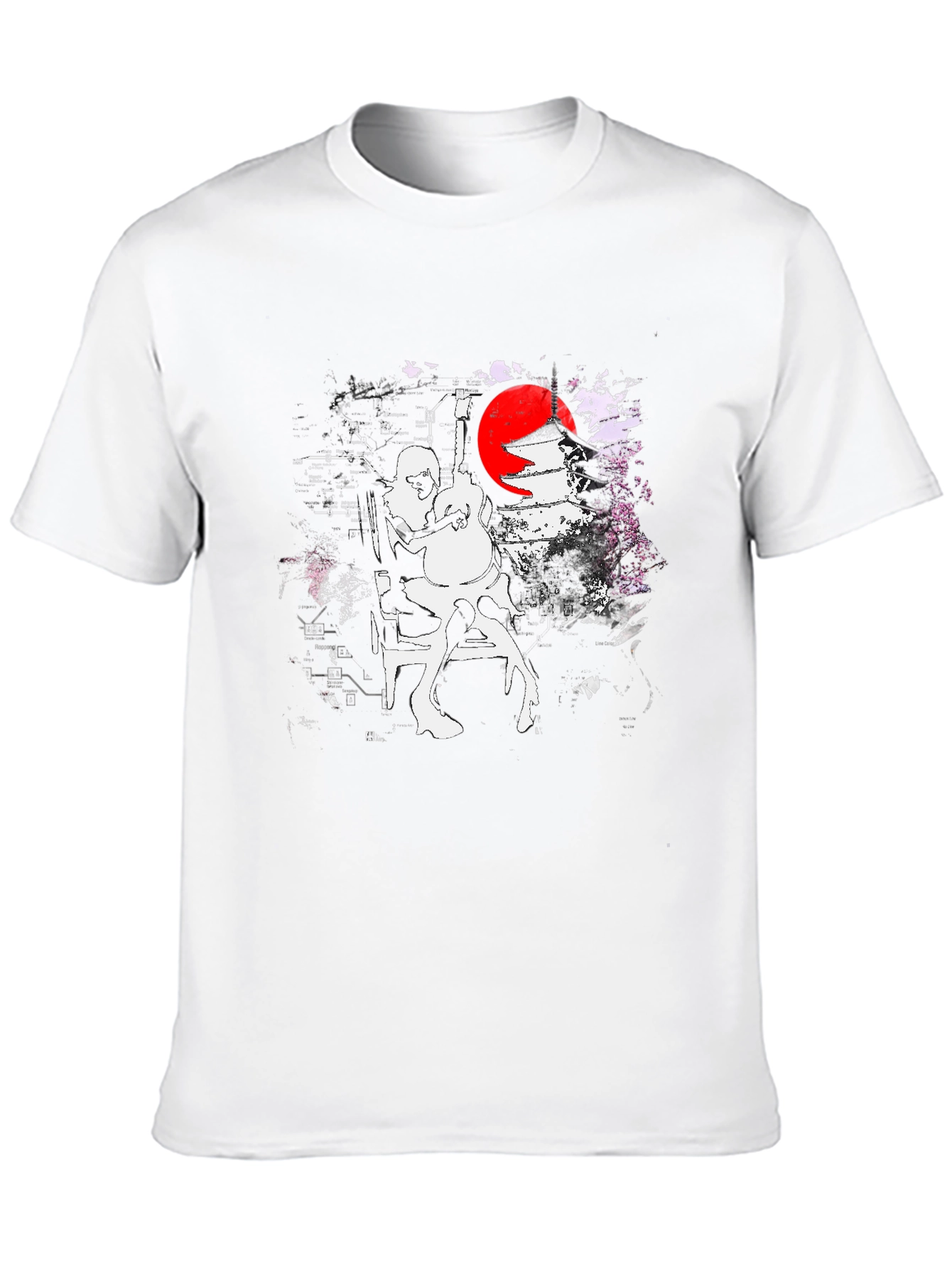 Guitarist Graphic Black T-Shirt - Unique Design