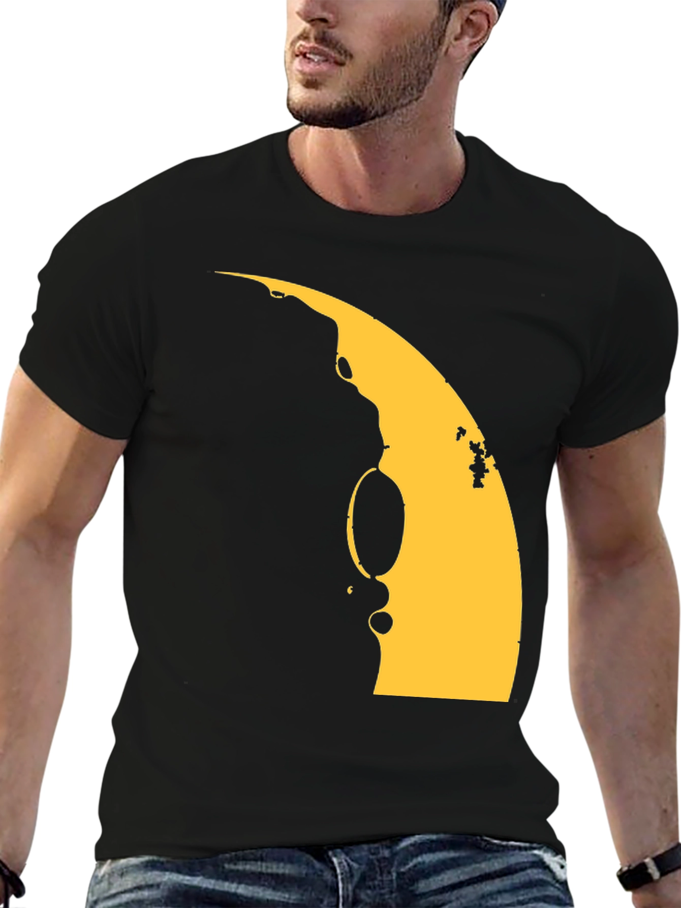 Abstract Graphic Tee - Black Short Sleeve Shirt