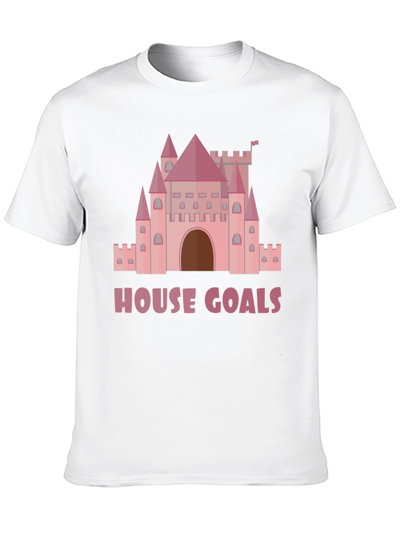 House Goals Castle Graphic Tee - Pink