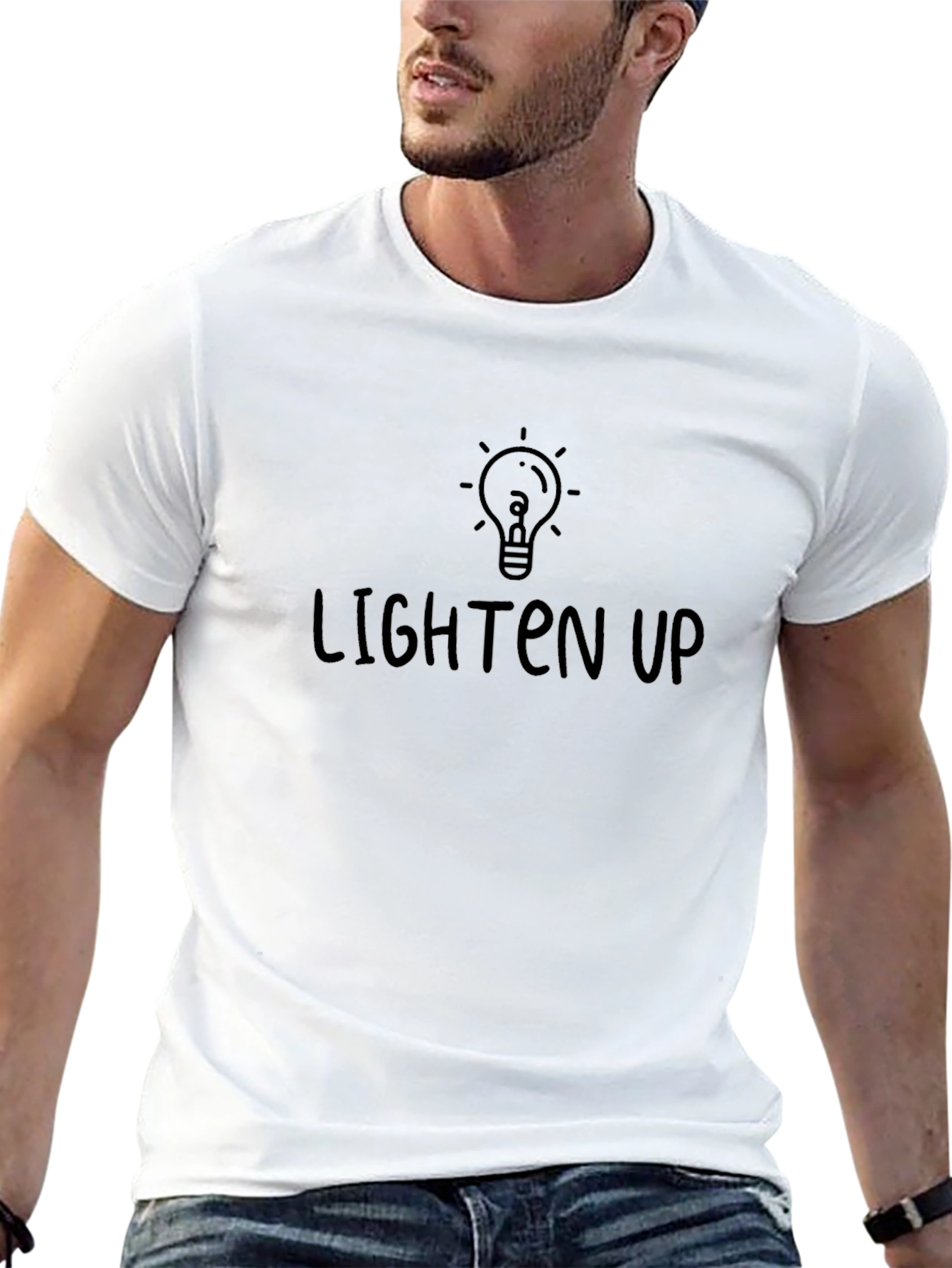 Lighten Up Black Graphic Tee