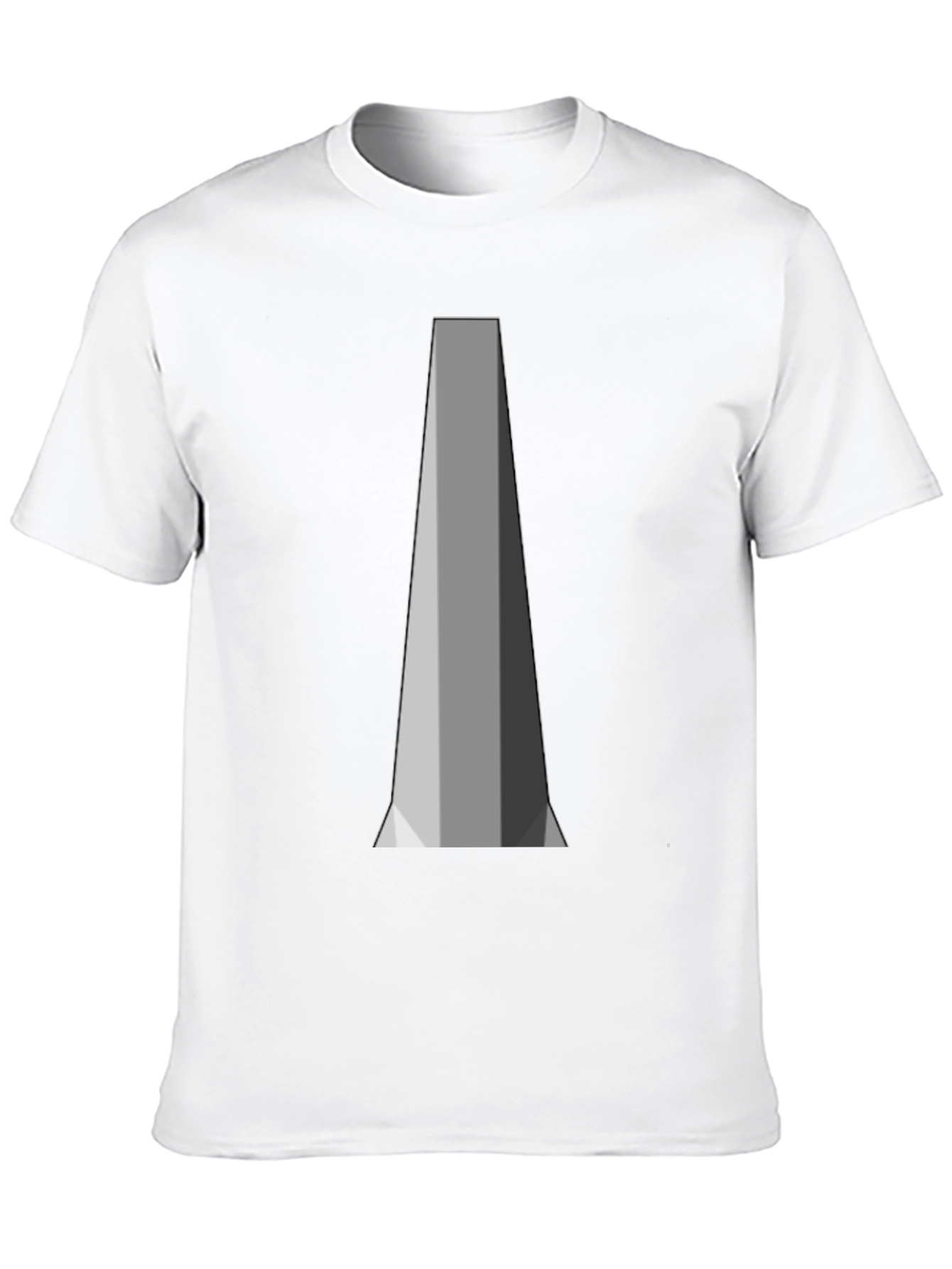 Geometric Pillar Design Black T-Shirt