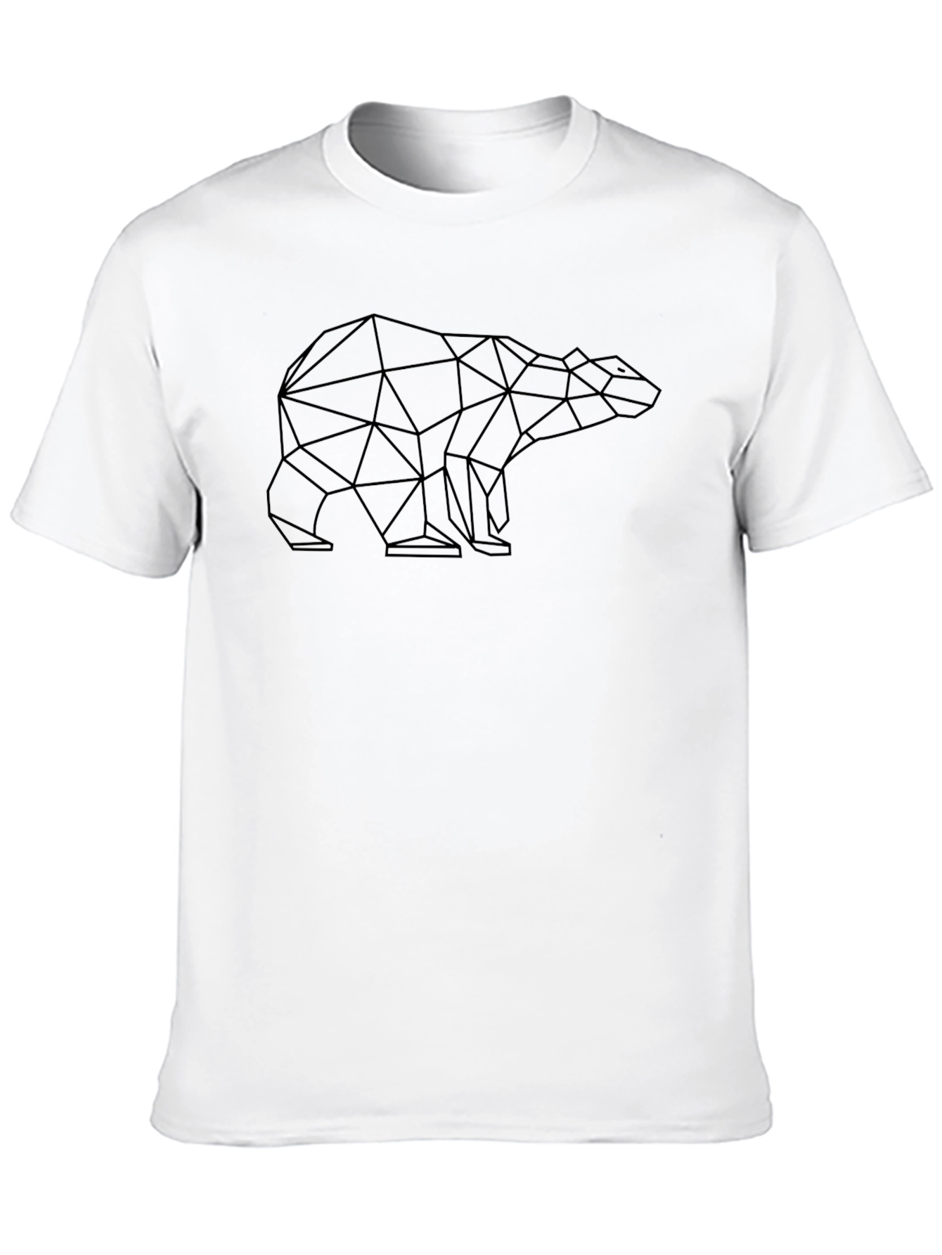 Geometric Bear Black Graphic Tee