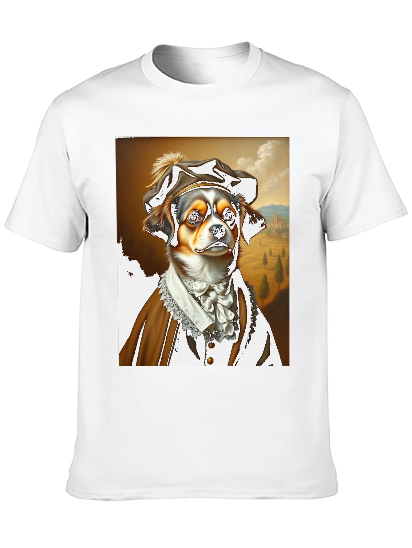 Renaissance Dog T-Shirt - Funny Pet Portrait Tee